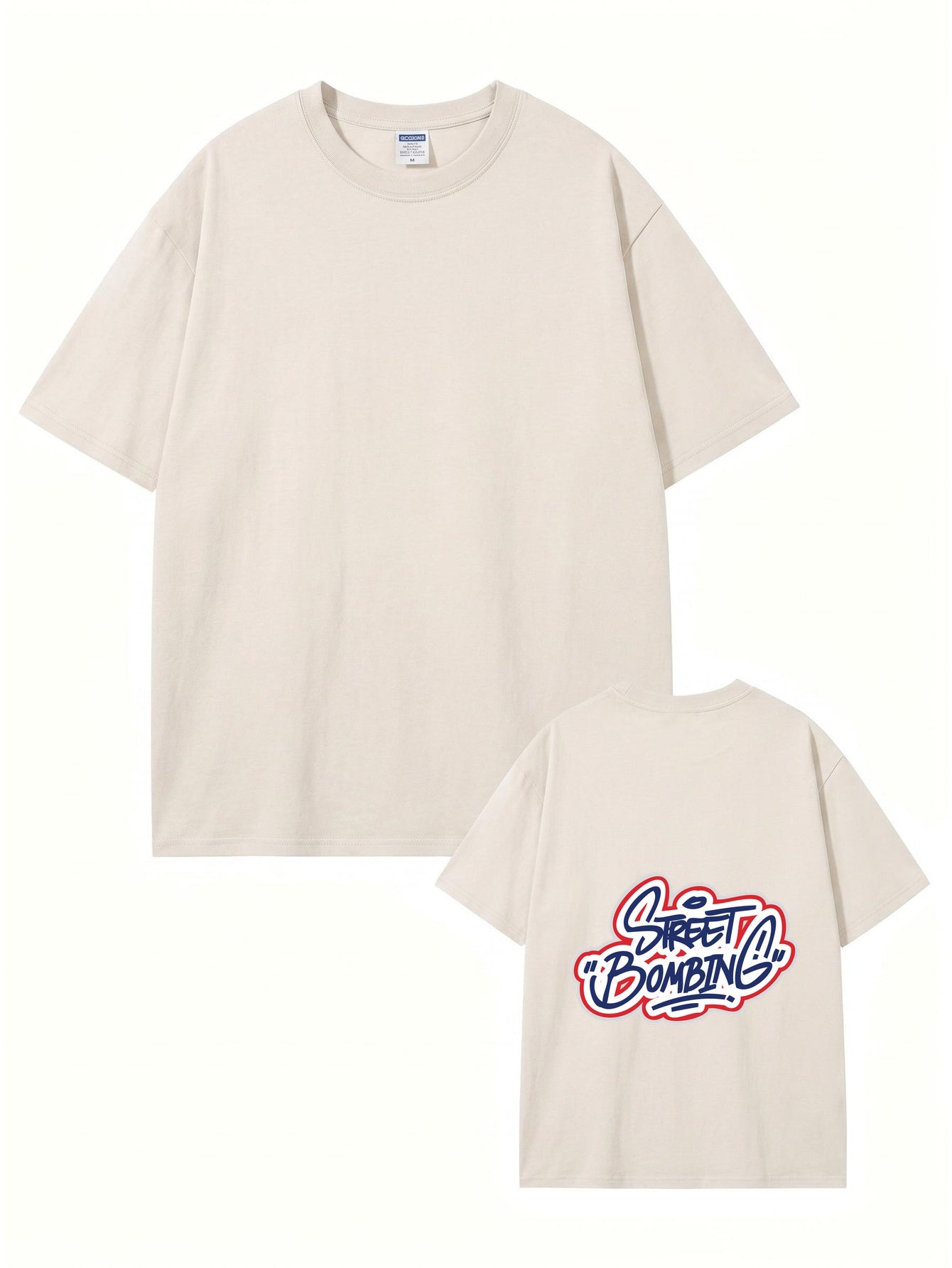 Vintage Washed Oversized T-Shirt - Street Bombing Graffiti Print
