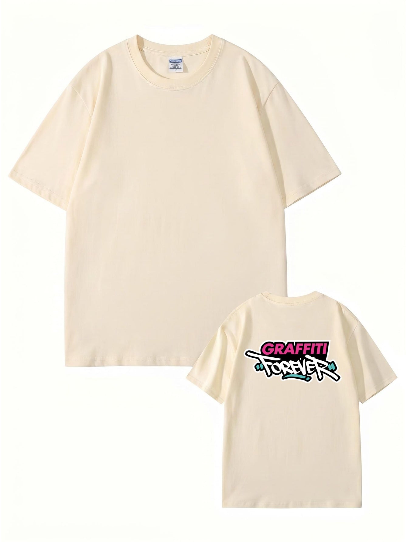 Graffiti Forever Back Print Graphic T-Shirt - Premium 200gsm Cotton