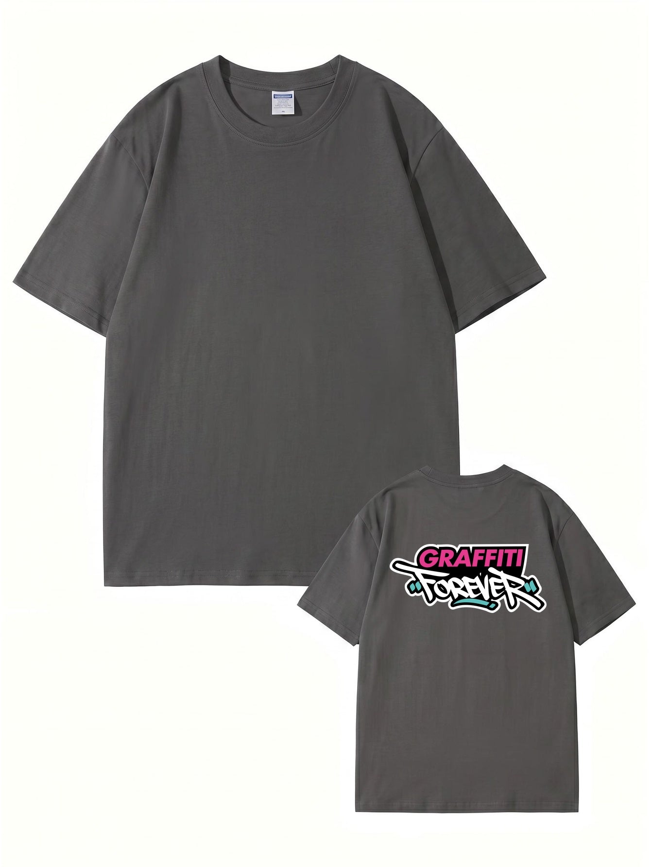 Graffiti Forever Back Print Graphic T-Shirt - Premium 200gsm Cotton