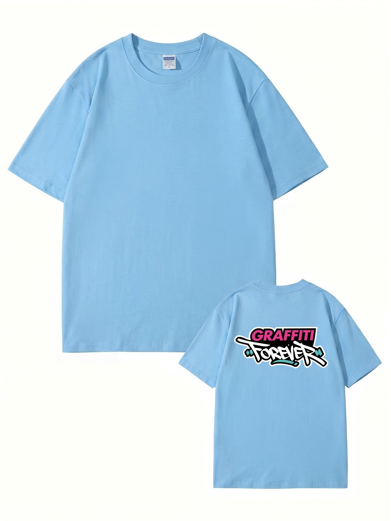 Graffiti Forever Back Print Graphic T-Shirt - Premium 200gsm Cotton
