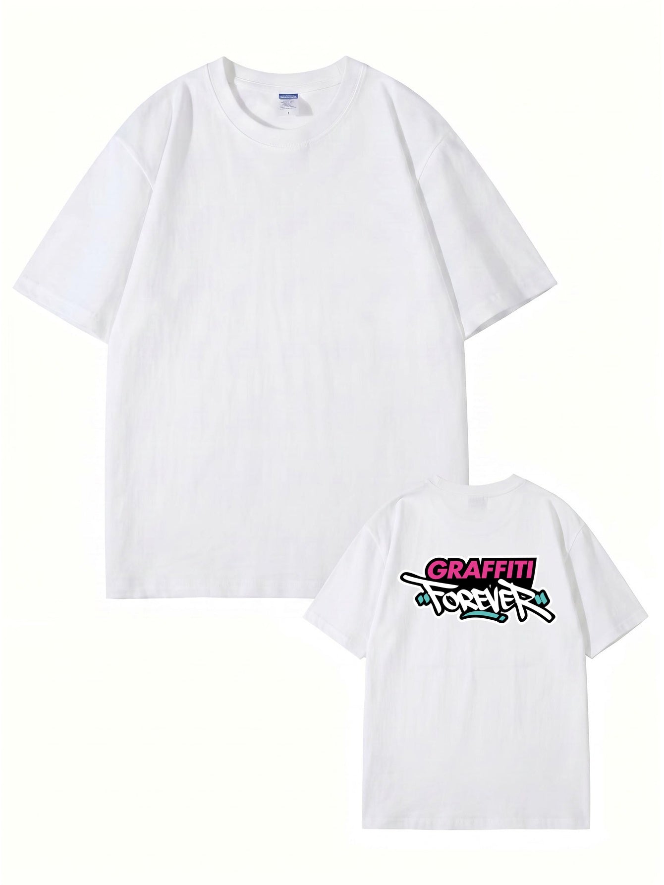 Graffiti Forever Back Print Graphic T-Shirt - Premium 200gsm Cotton