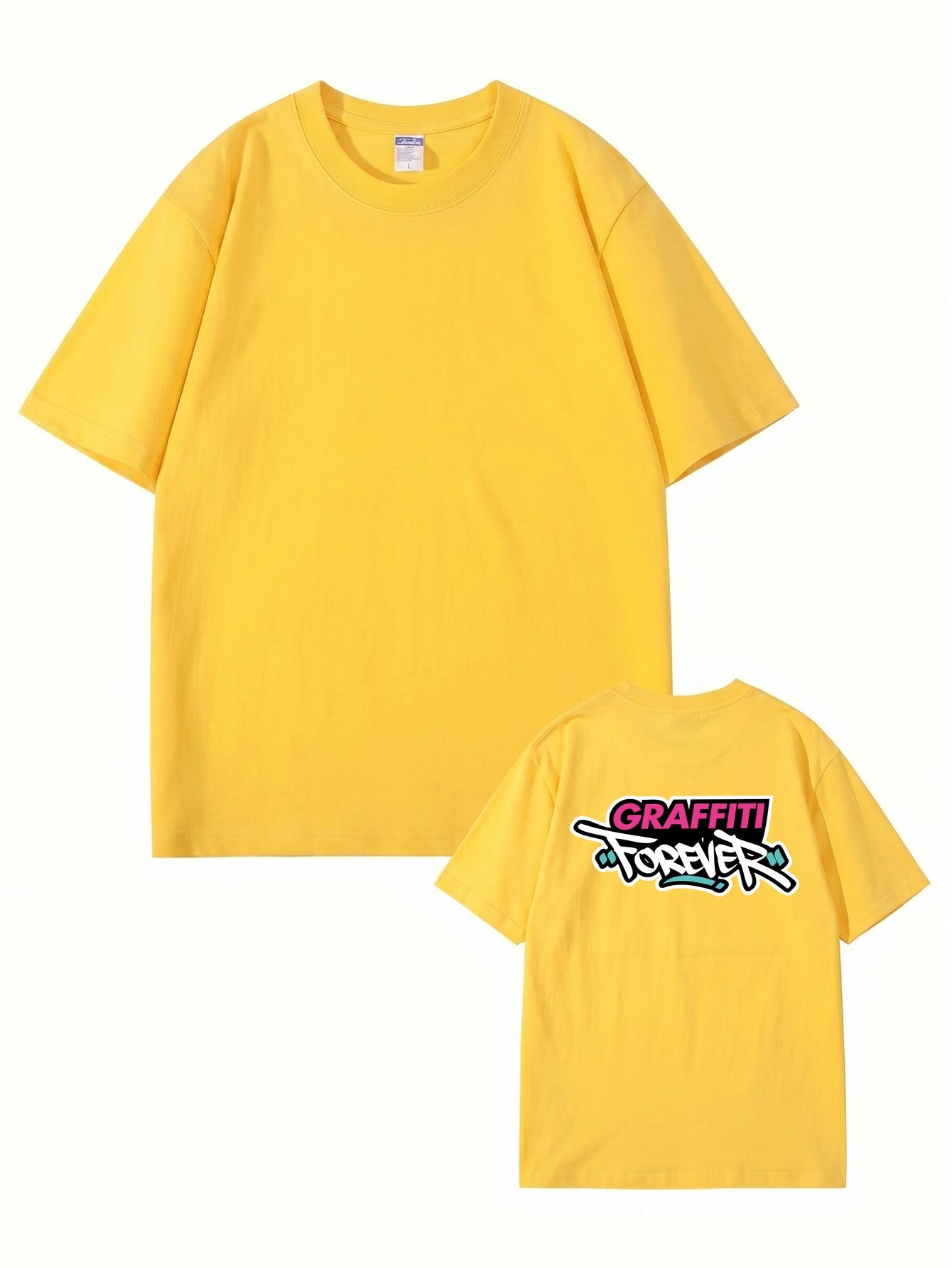Graffiti Forever Back Print Graphic T-Shirt - Premium 200gsm Cotton