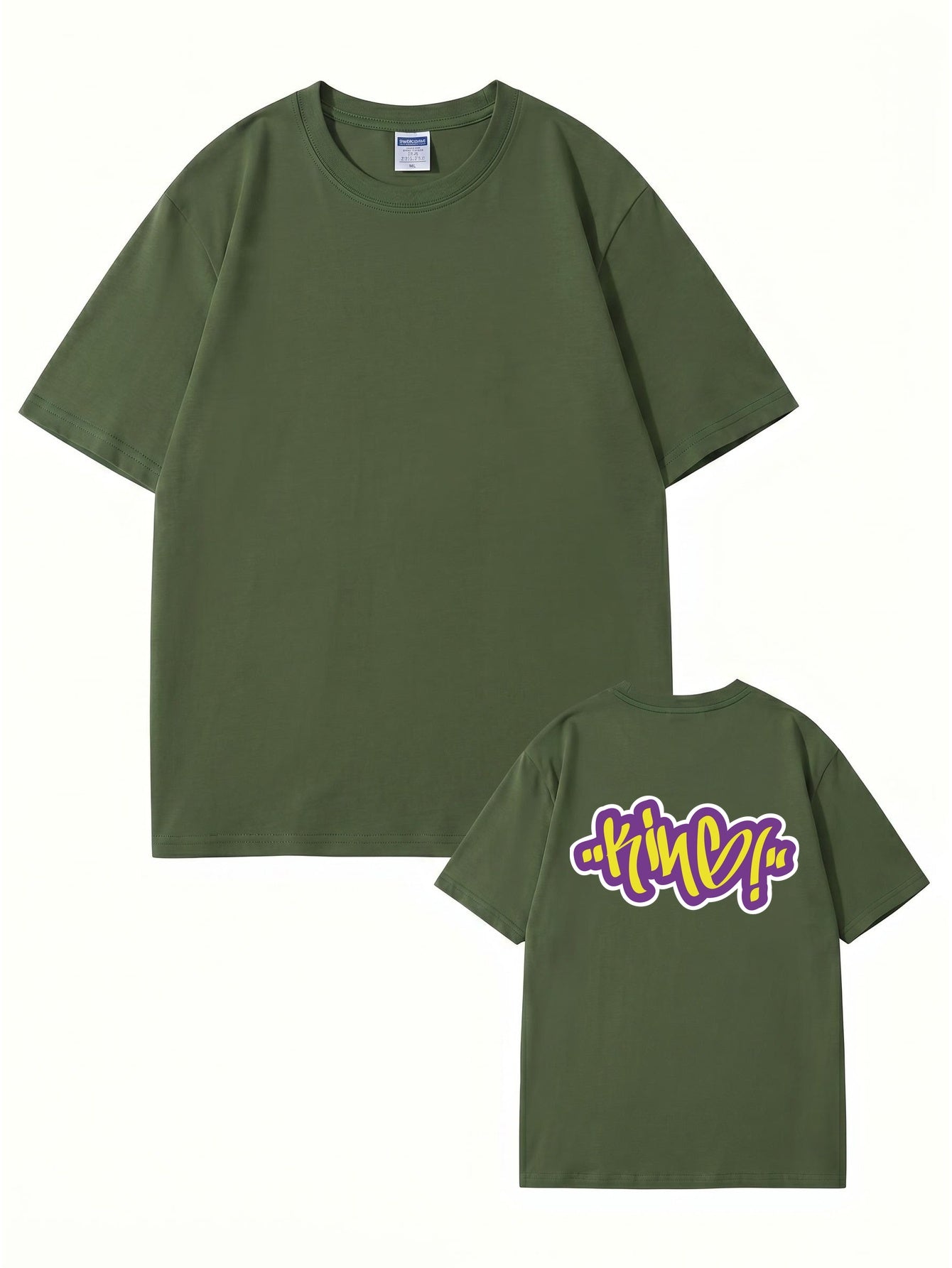 KINE Graffiti Print Graphic T-Shirt | 22 Colors, Premium Heavyweight Cotton