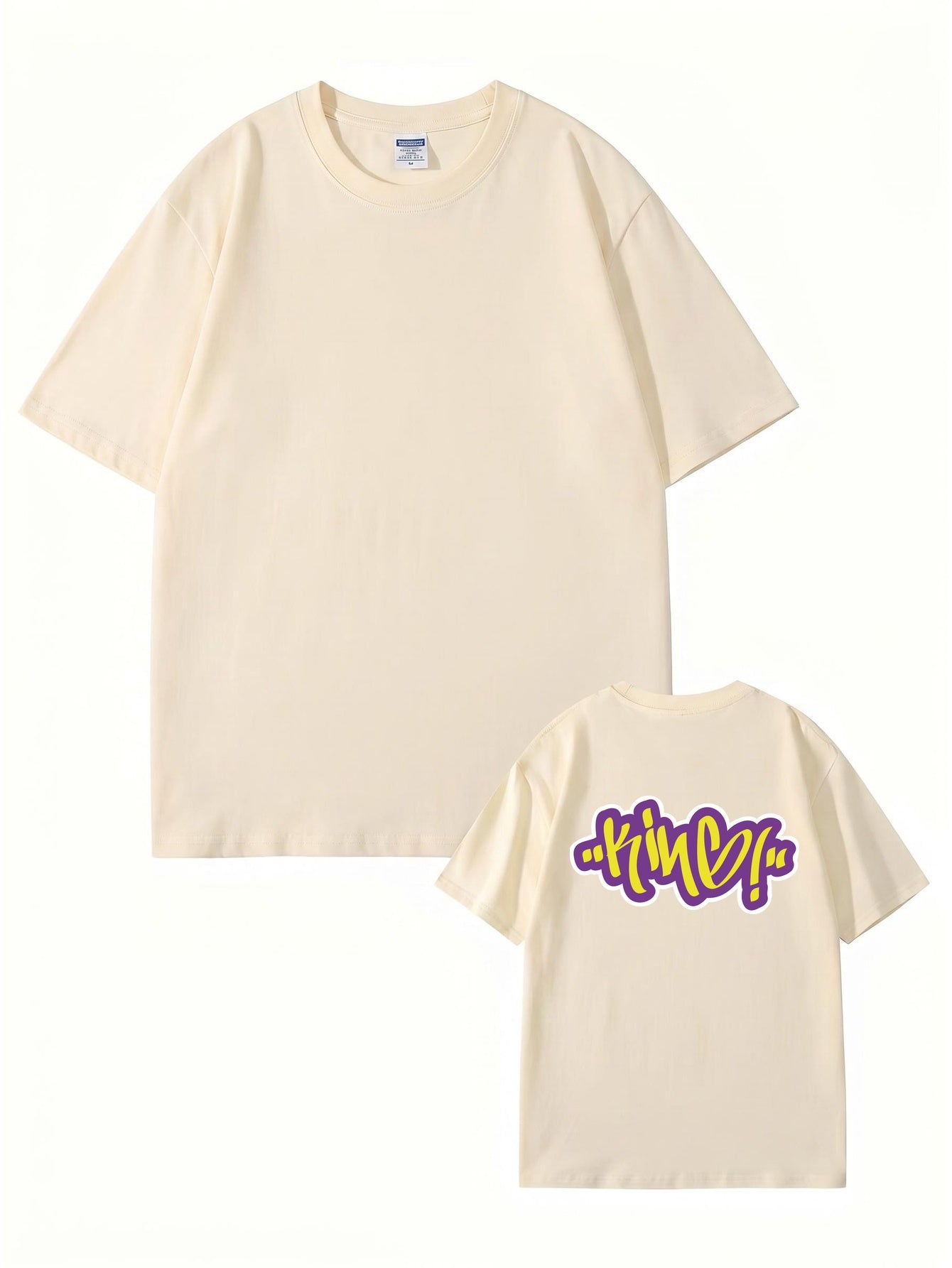 KINE Graffiti Print Graphic T-Shirt | 22 Colors, Premium Heavyweight Cotton