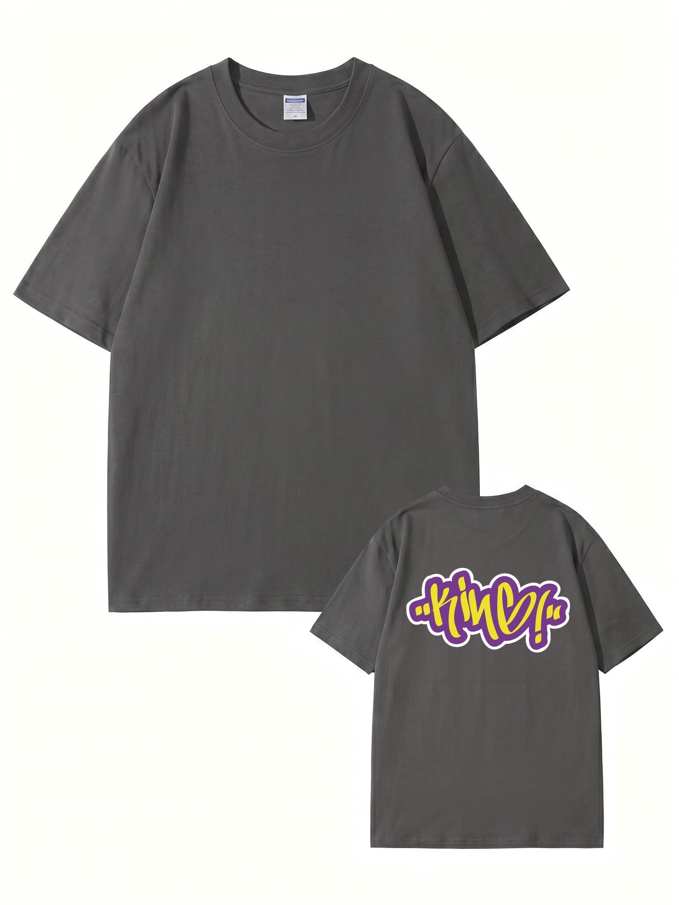KINE Graffiti Print Graphic T-Shirt | 22 Colors, Premium Heavyweight Cotton