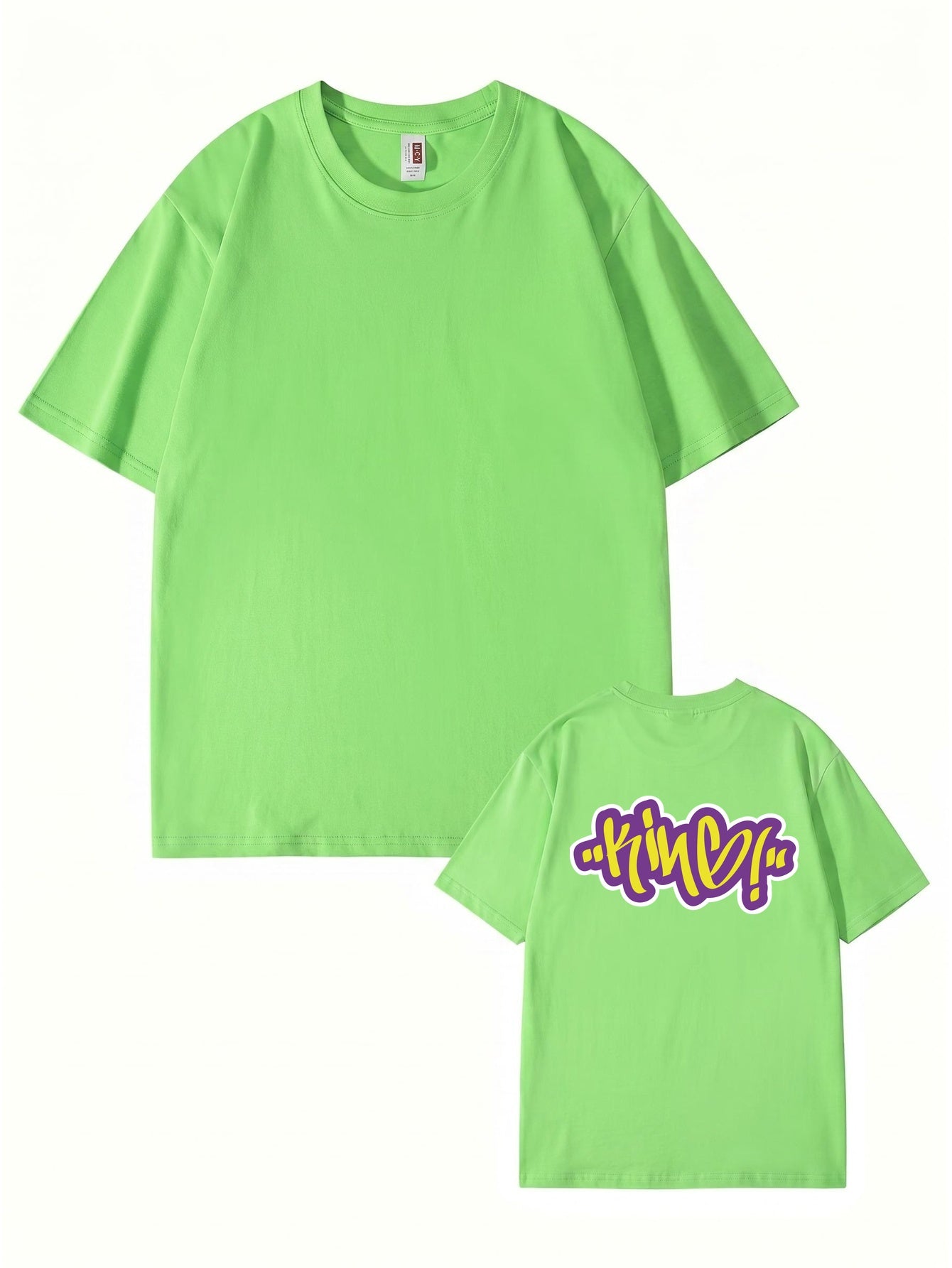 KINE Graffiti Print Graphic T-Shirt | 22 Colors, Premium Heavyweight Cotton