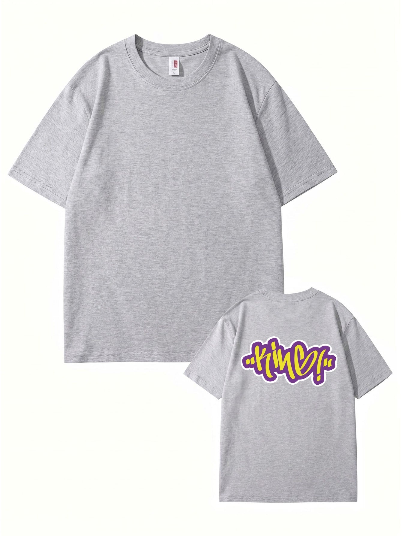 KINE Graffiti Print Graphic T-Shirt | 22 Colors, Premium Heavyweight Cotton