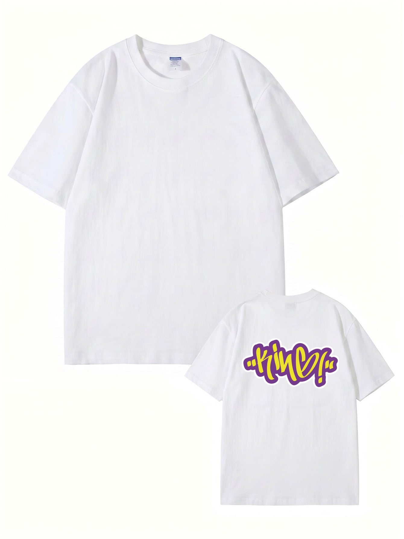 KINE Graffiti Print Graphic T-Shirt | 22 Colors, Premium Heavyweight Cotton