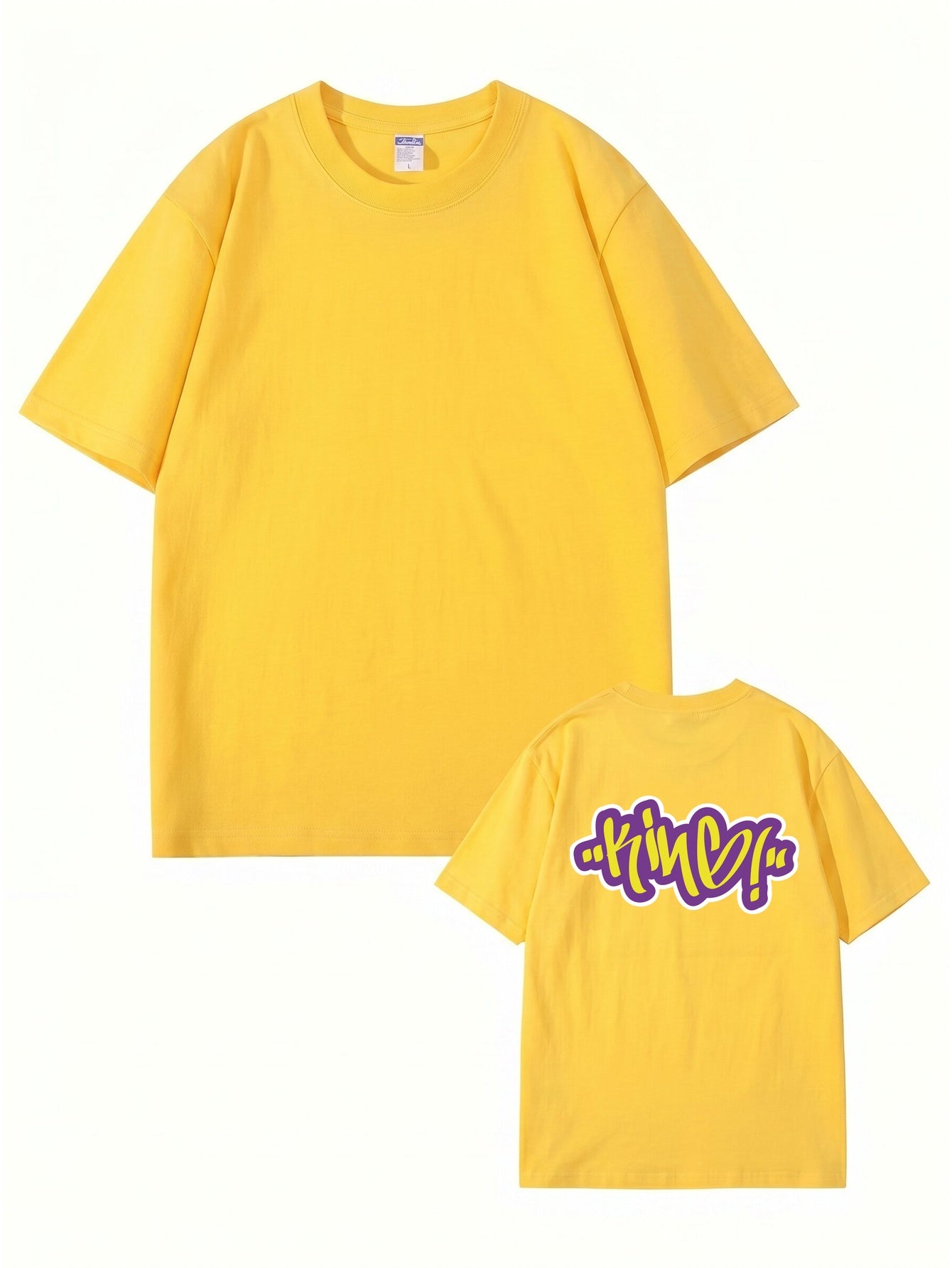 KINE Graffiti Print Graphic T-Shirt | 22 Colors, Premium Heavyweight Cotton