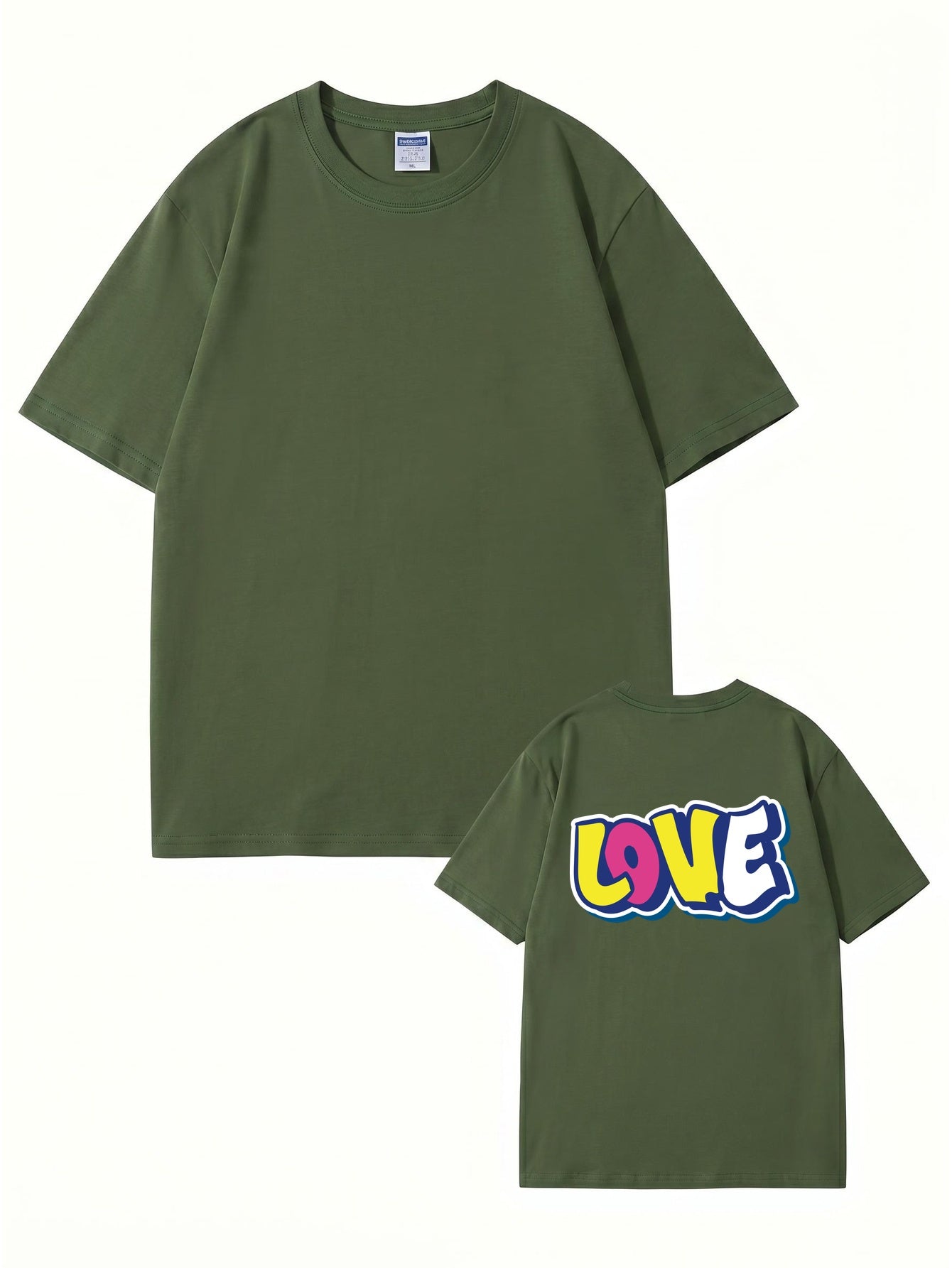LOVE Graffiti Graphic Print Heavyweight Cotton T-Shirt