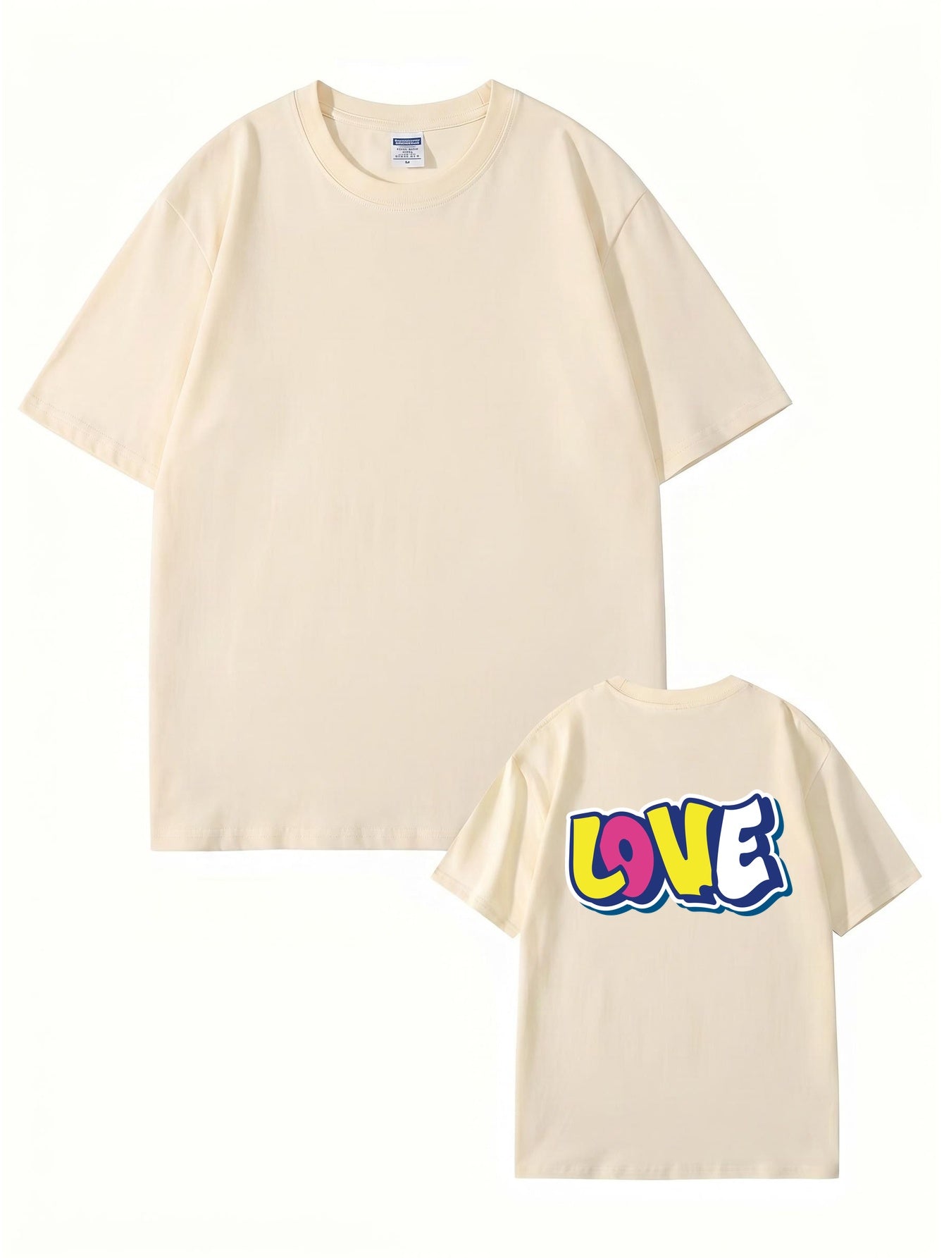 LOVE Graffiti Graphic Print Heavyweight Cotton T-Shirt