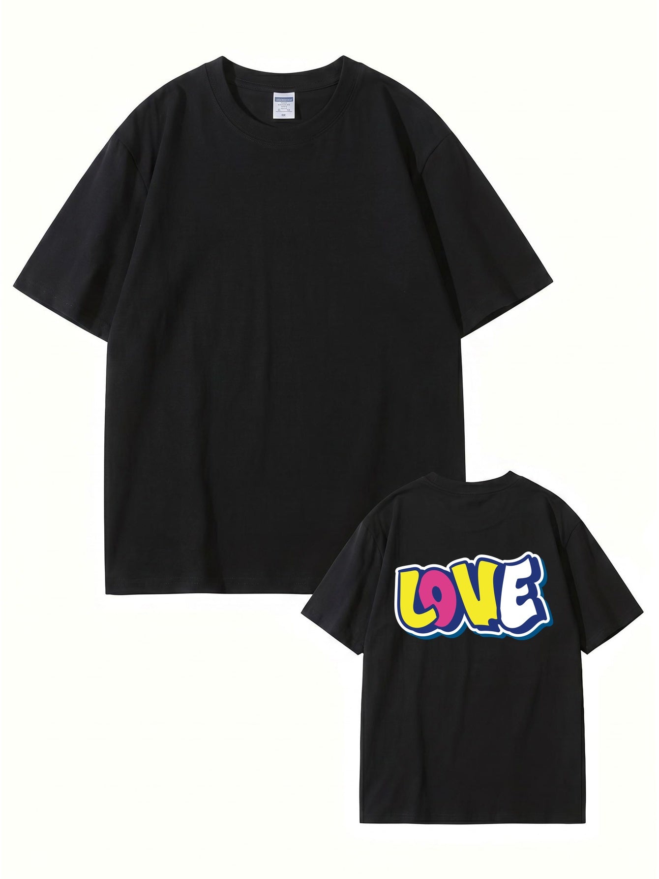 LOVE Graffiti Graphic Print Heavyweight Cotton T-Shirt