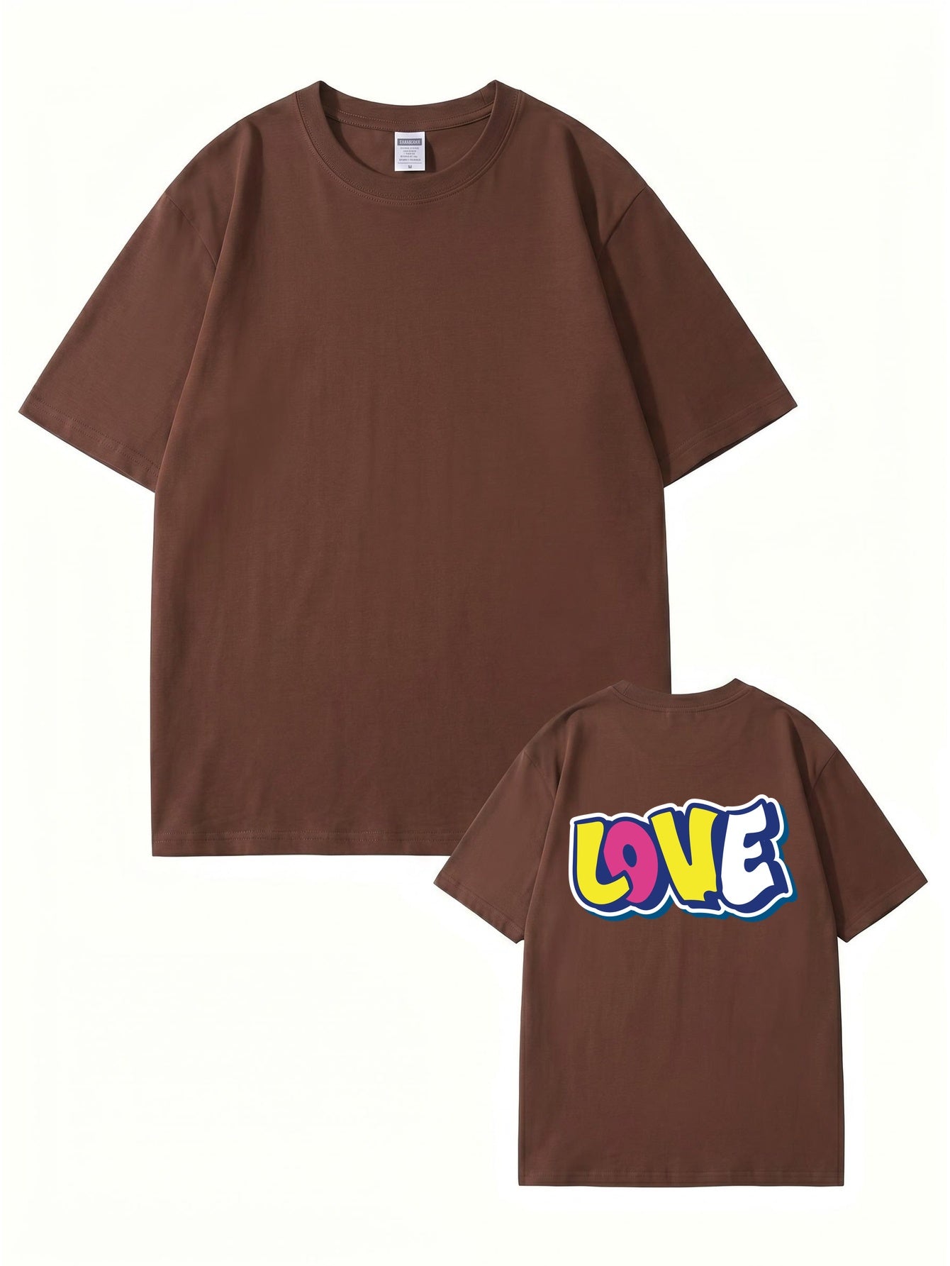 LOVE Graffiti Graphic Print Heavyweight Cotton T-Shirt