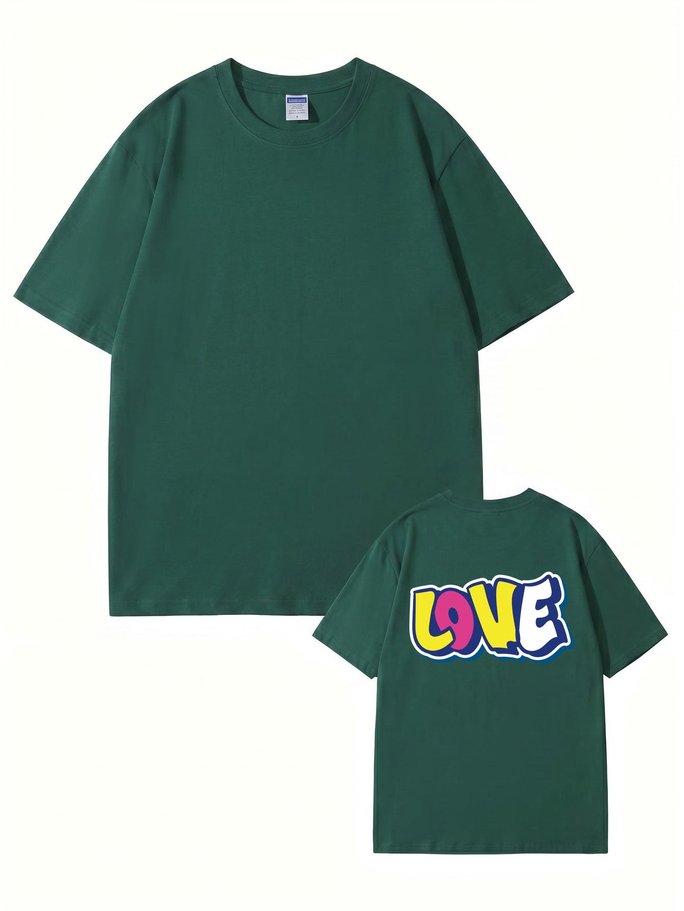 LOVE Graffiti Graphic Print Heavyweight Cotton T-Shirt