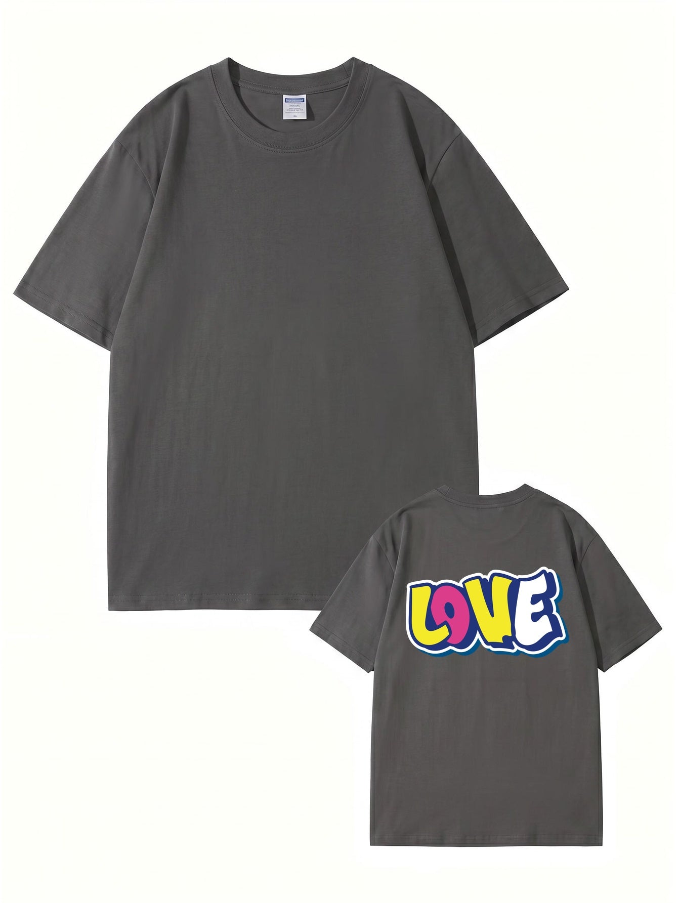 LOVE Graffiti Graphic Print Heavyweight Cotton T-Shirt