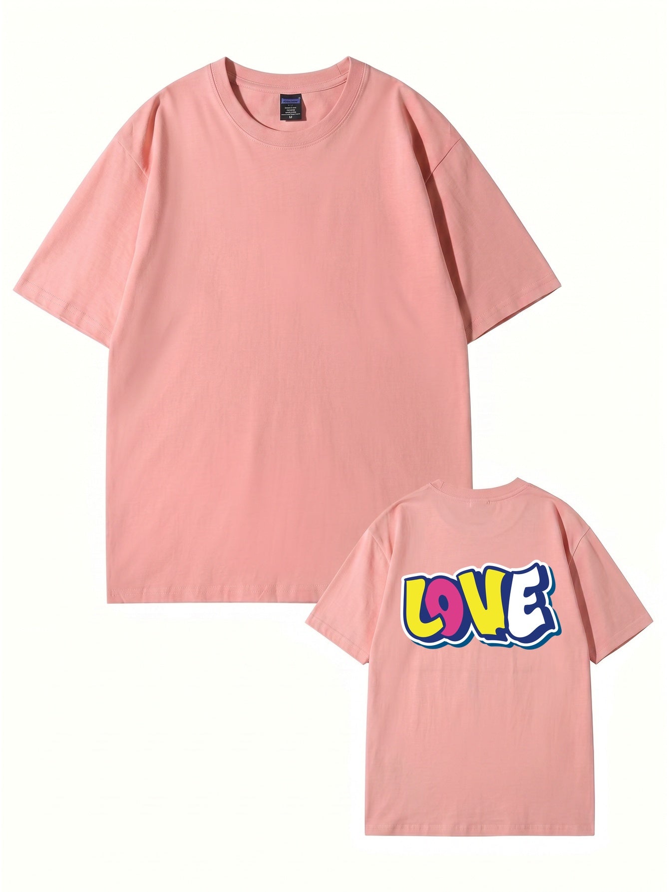 LOVE Graffiti Graphic Print Heavyweight Cotton T-Shirt