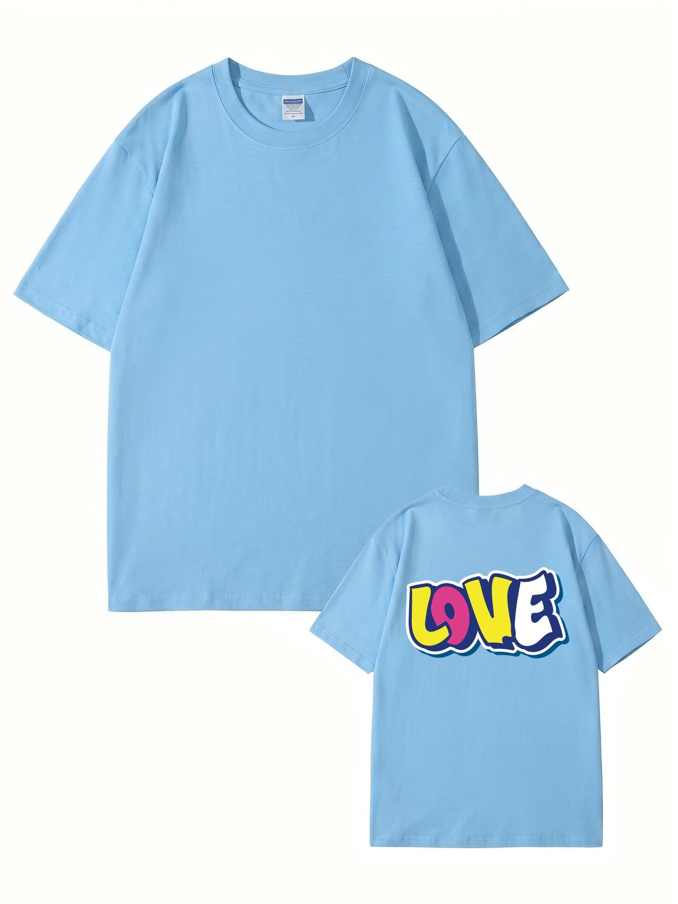 LOVE Graffiti Graphic Print Heavyweight Cotton T-Shirt