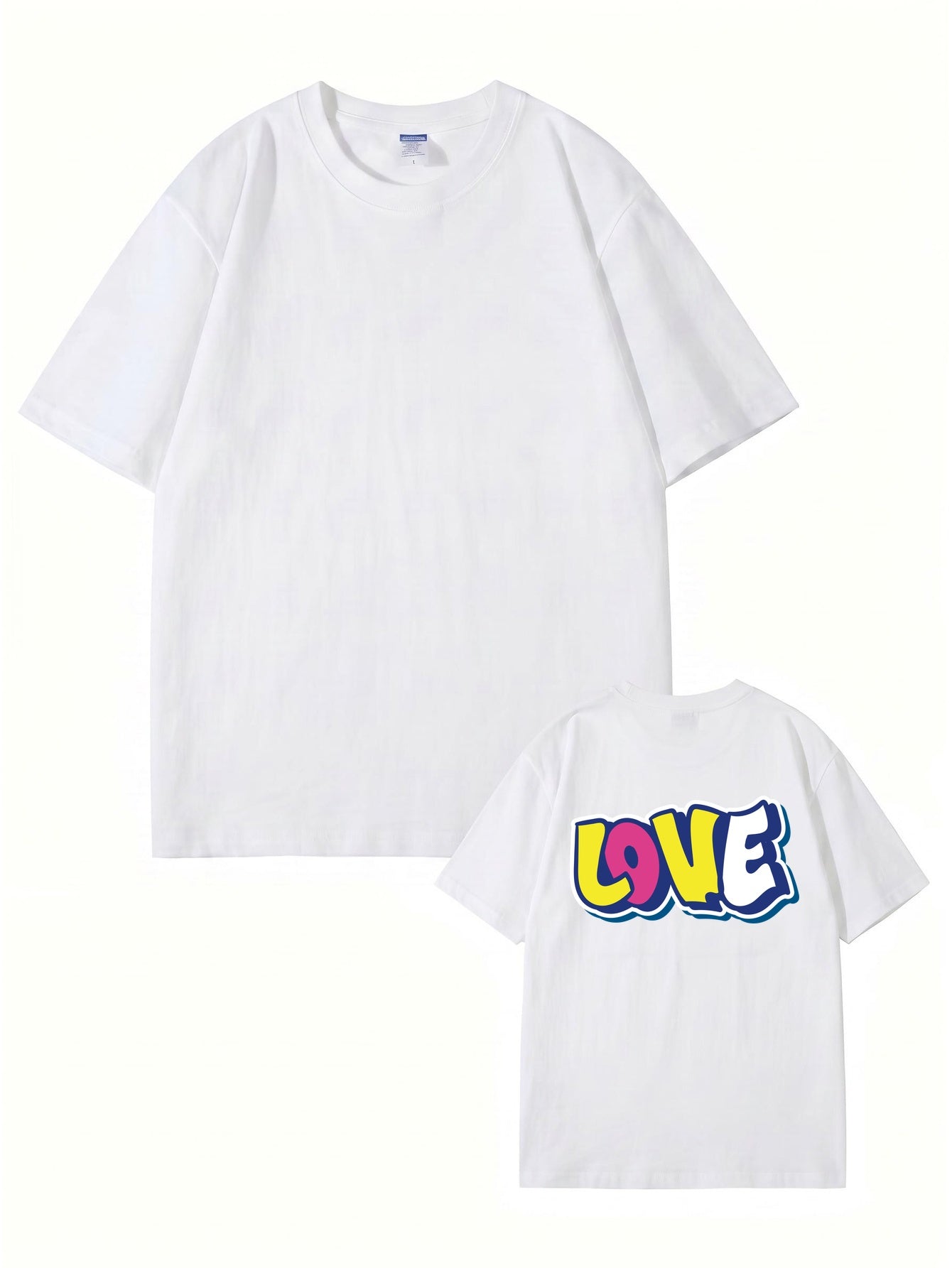 LOVE Graffiti Graphic Print Heavyweight Cotton T-Shirt
