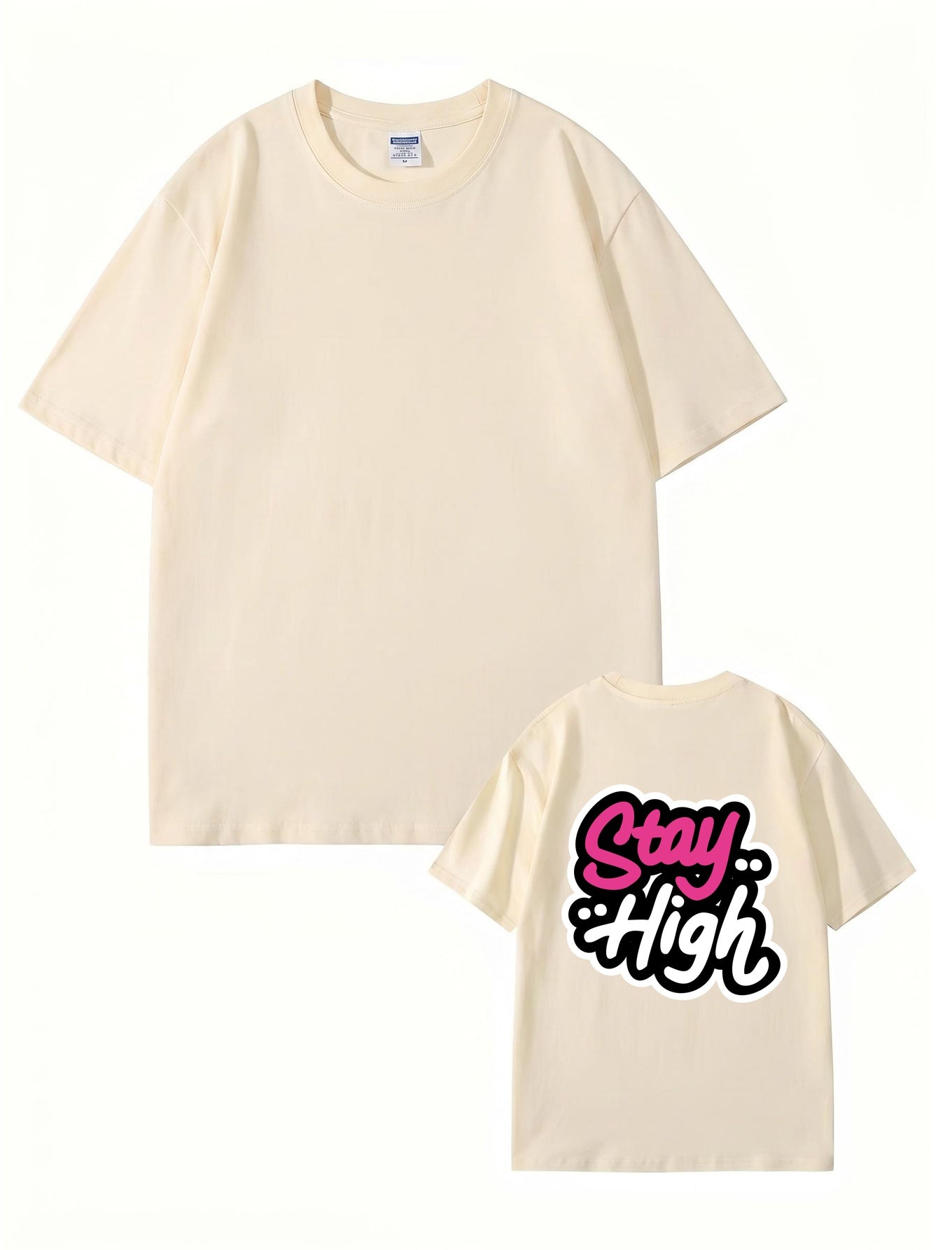 Stay High Graphic Print T-Shirt | Premium 200GSM Cotton Streetwear Tee