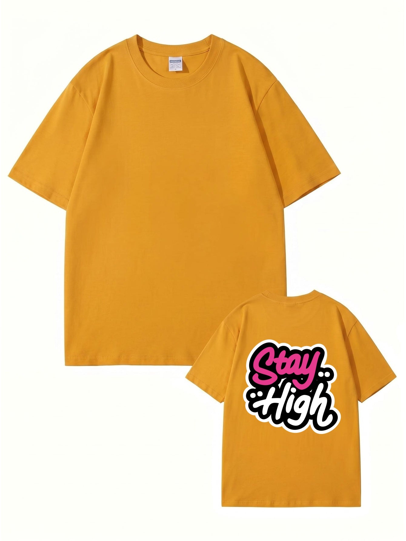 Stay High Graphic Print T-Shirt | Premium 200GSM Cotton Streetwear Tee