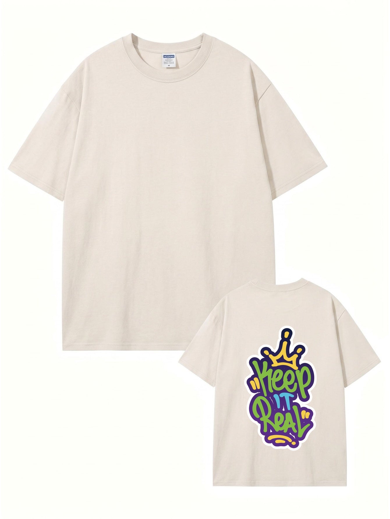 Keep It Real Graffiti Graphic T-Shirt | Retro Acid Wash Cotton Tee
