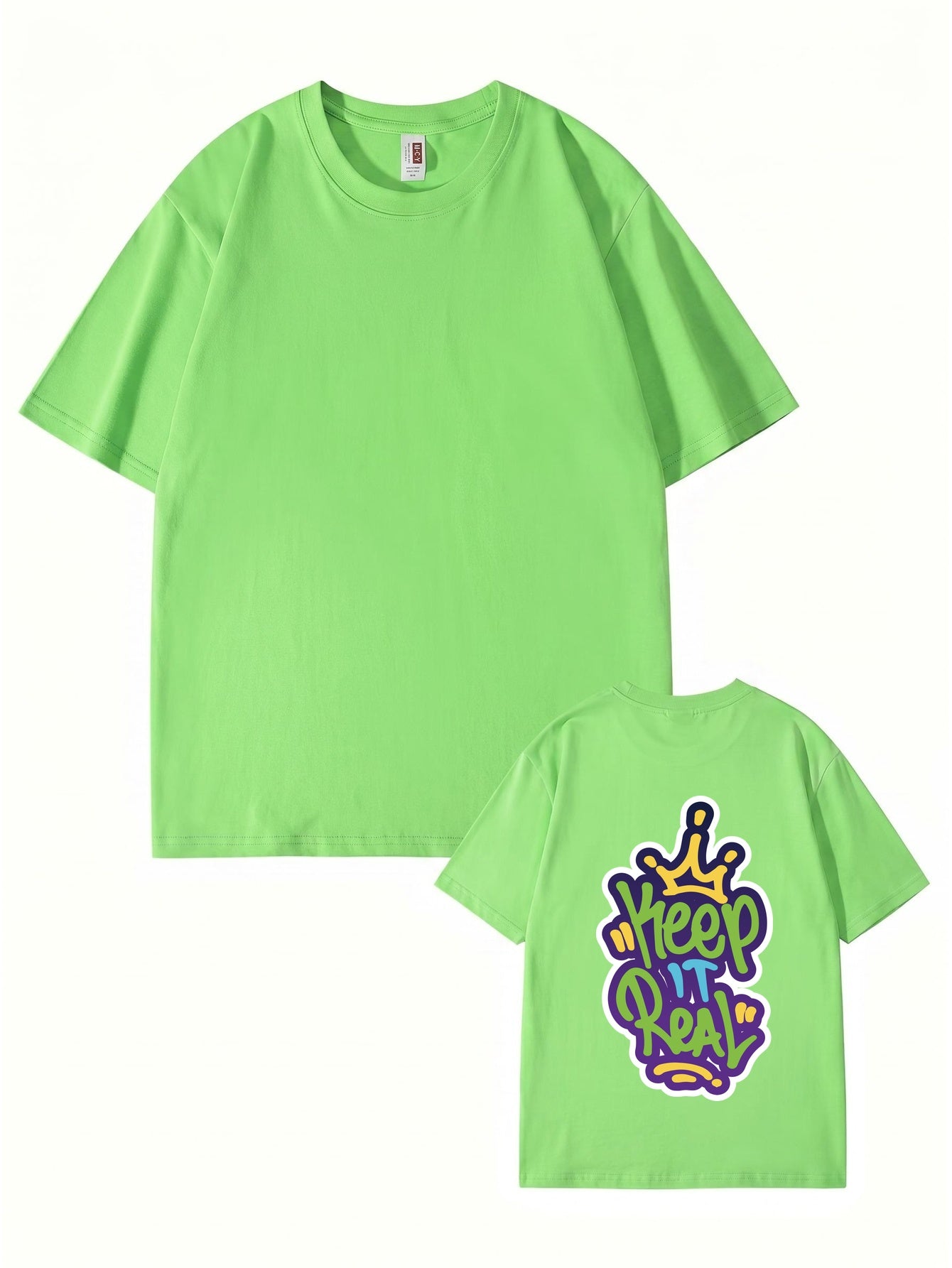 Keep It Real Crown Graffiti Graphic T-Shirt | Streetwear Cotton Tee