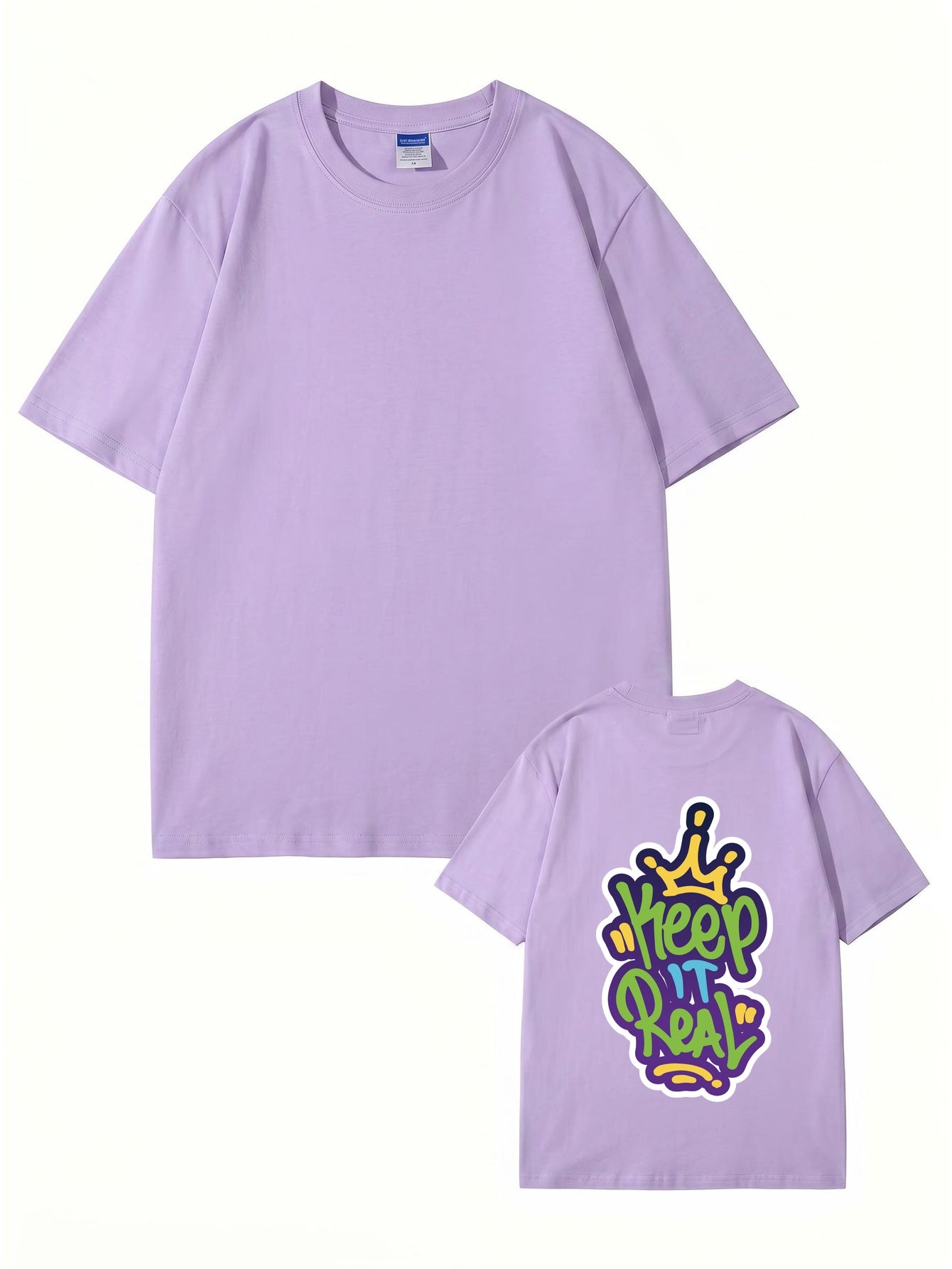 Keep It Real Crown Graffiti Graphic T-Shirt | Streetwear Cotton Tee