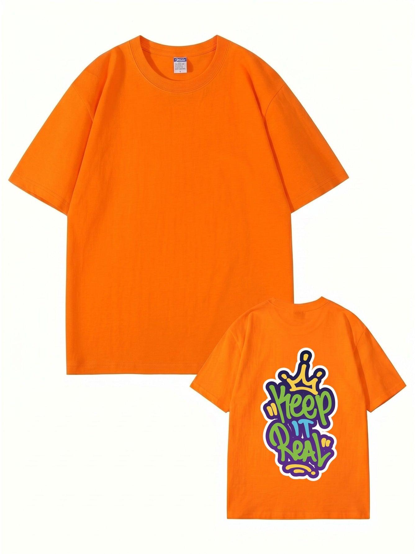 Keep It Real Crown Graffiti Graphic T-Shirt | Streetwear Cotton Tee