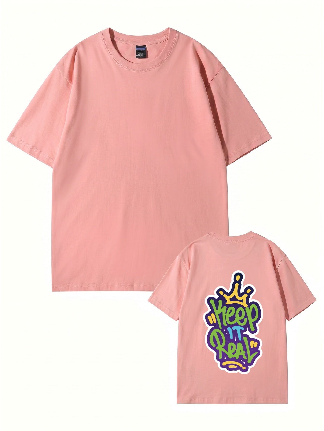 Keep It Real Crown Graffiti Graphic T-Shirt | Streetwear Cotton Tee
