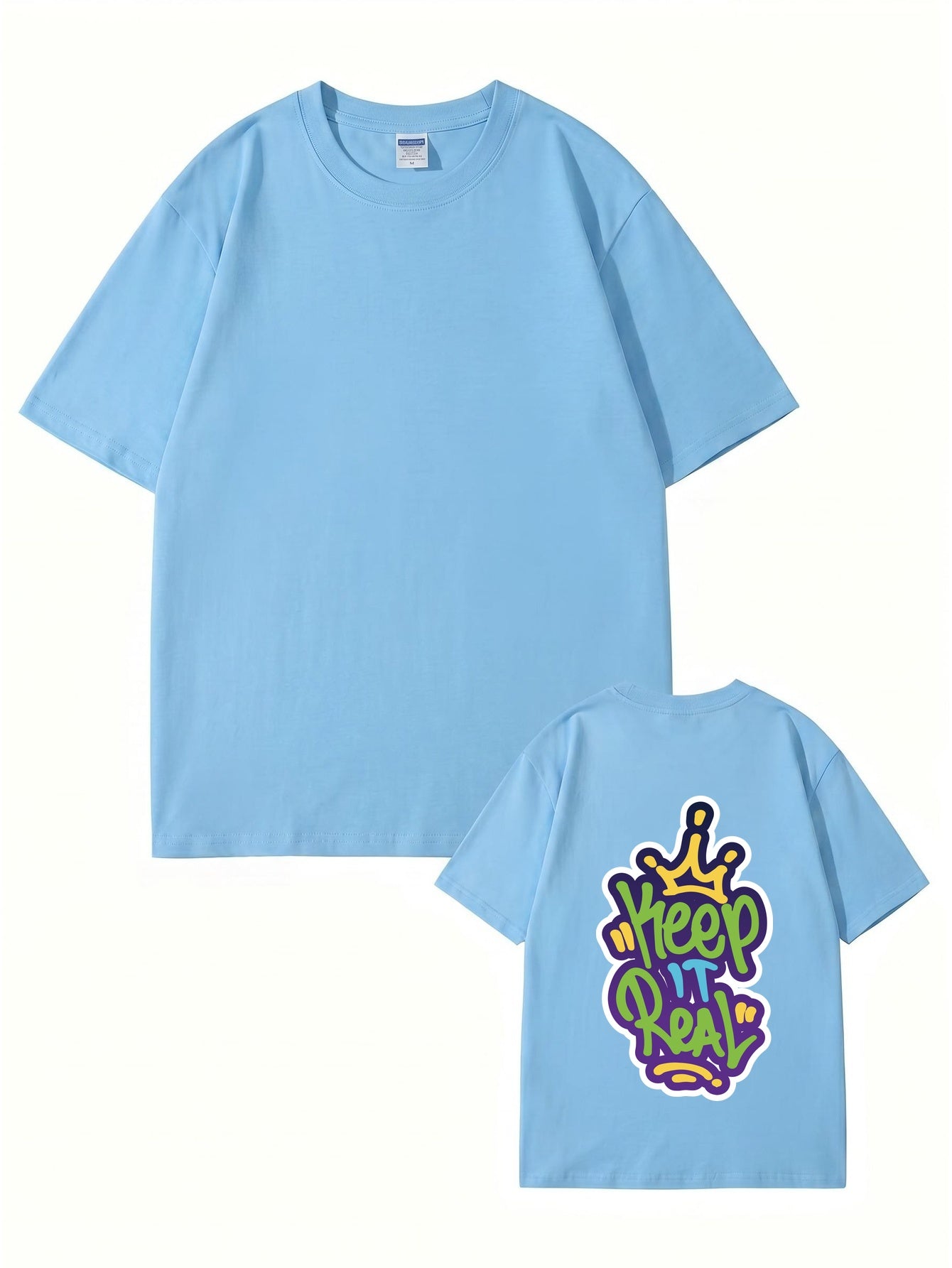 Keep It Real Crown Graffiti Graphic T-Shirt | Streetwear Cotton Tee