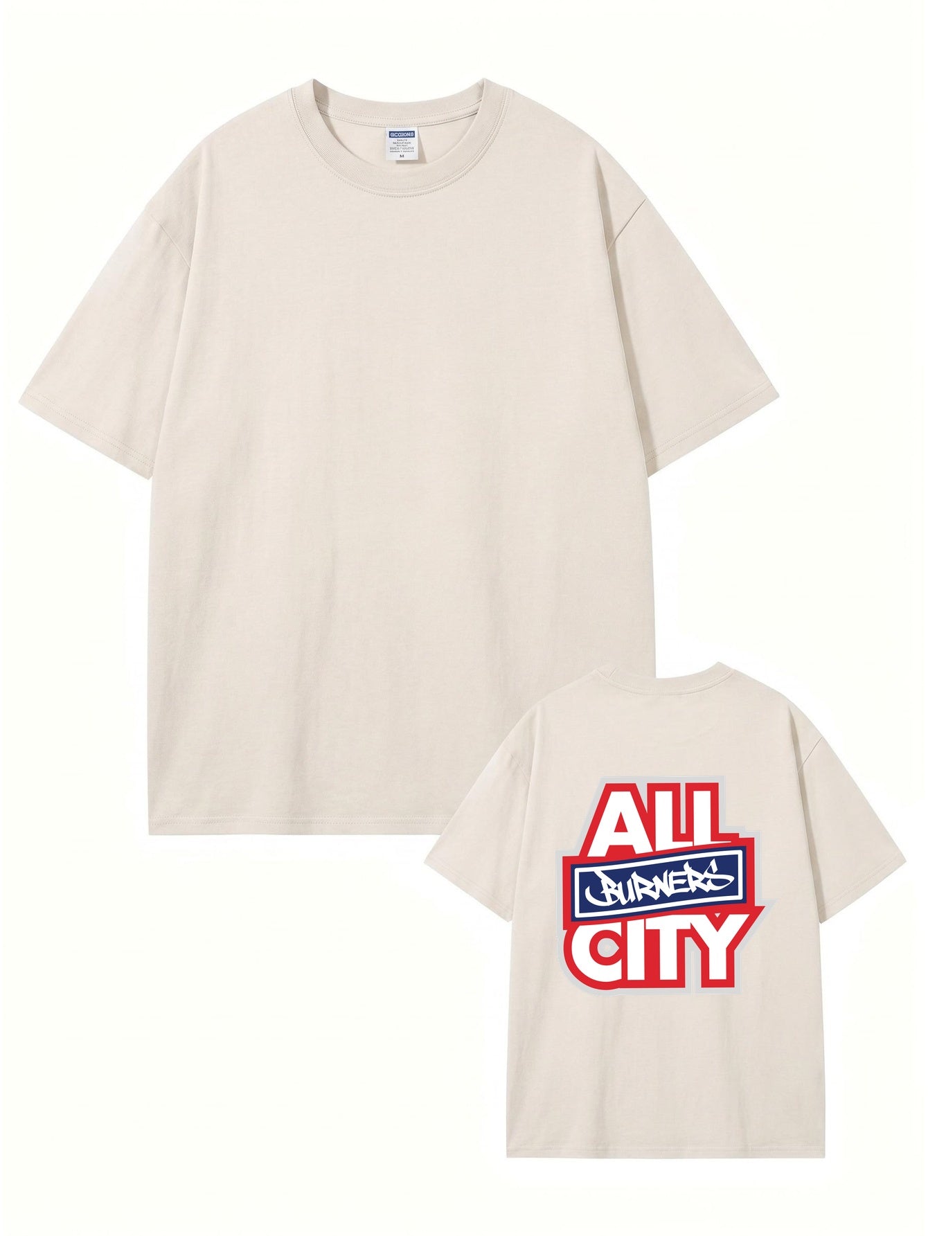 ALL CITY BURNERS Vintage Washed Heavyweight Graphic T-Shirt