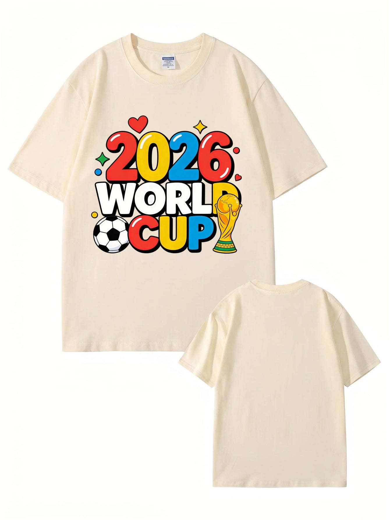 2026 World Cup Soccer Graphic T-Shirt - Premium 100% Cotton Tee