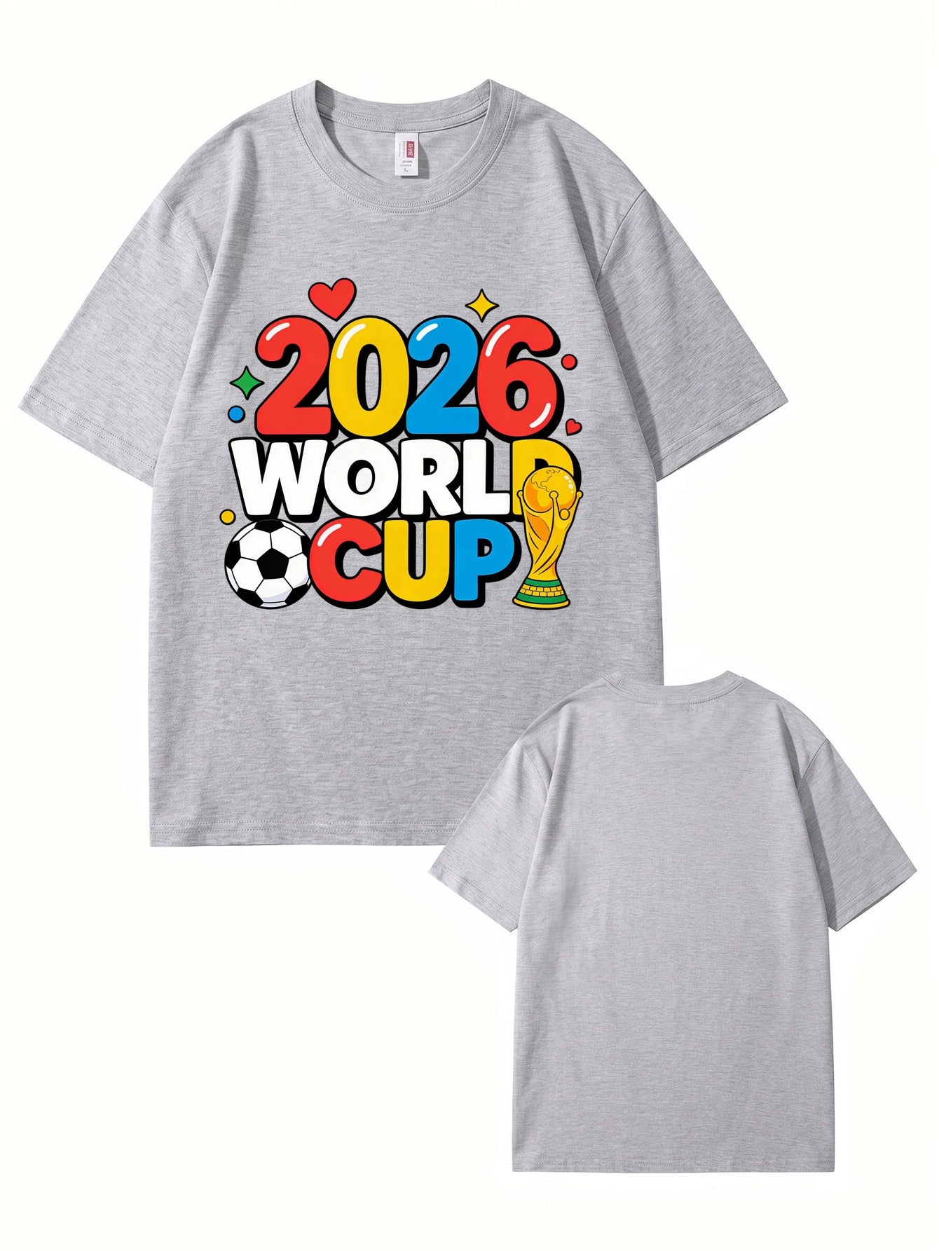 2026 World Cup Soccer Graphic T-Shirt - Premium 100% Cotton Tee