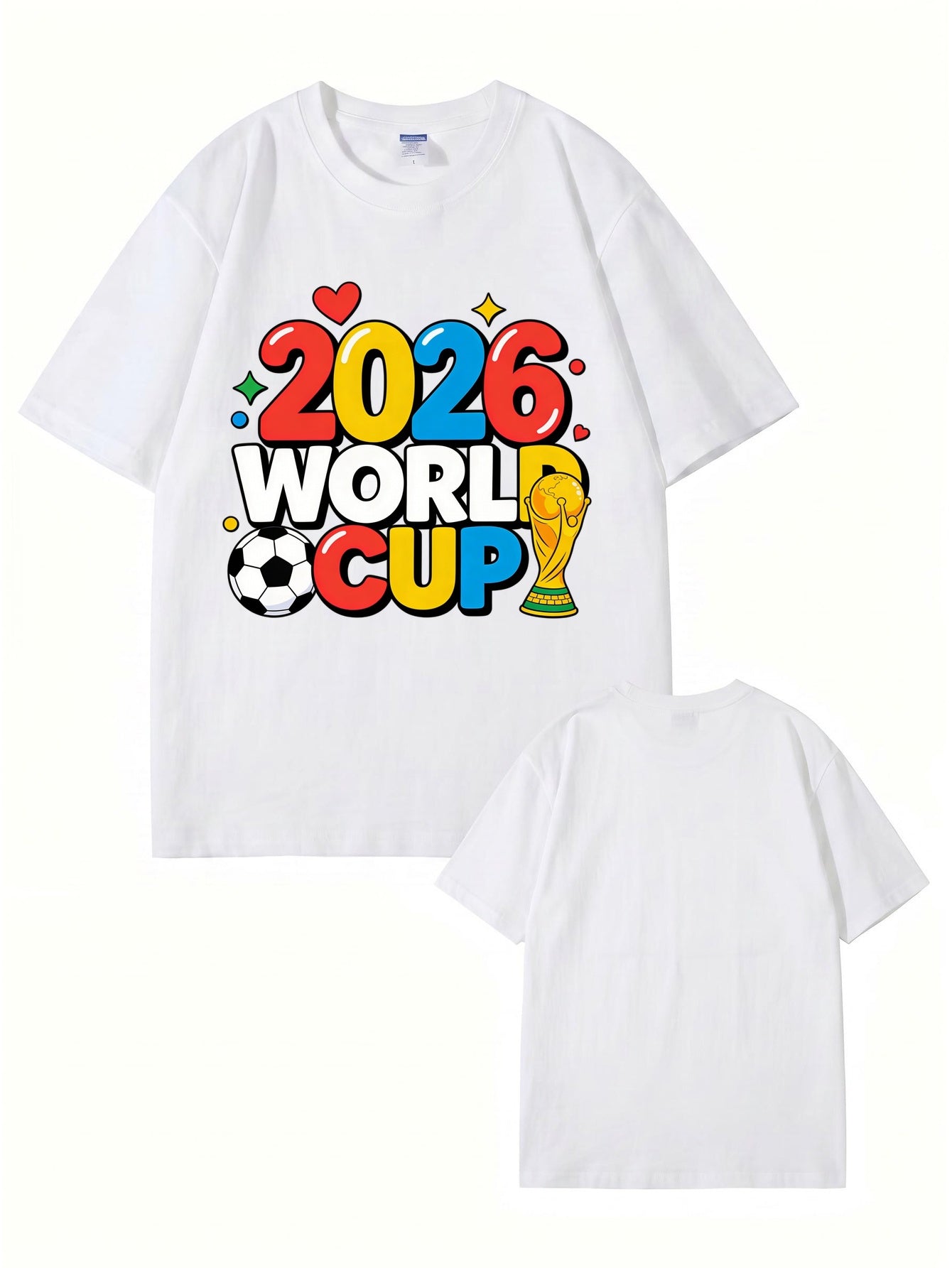 2026 World Cup Soccer Graphic T-Shirt - Premium 100% Cotton Tee