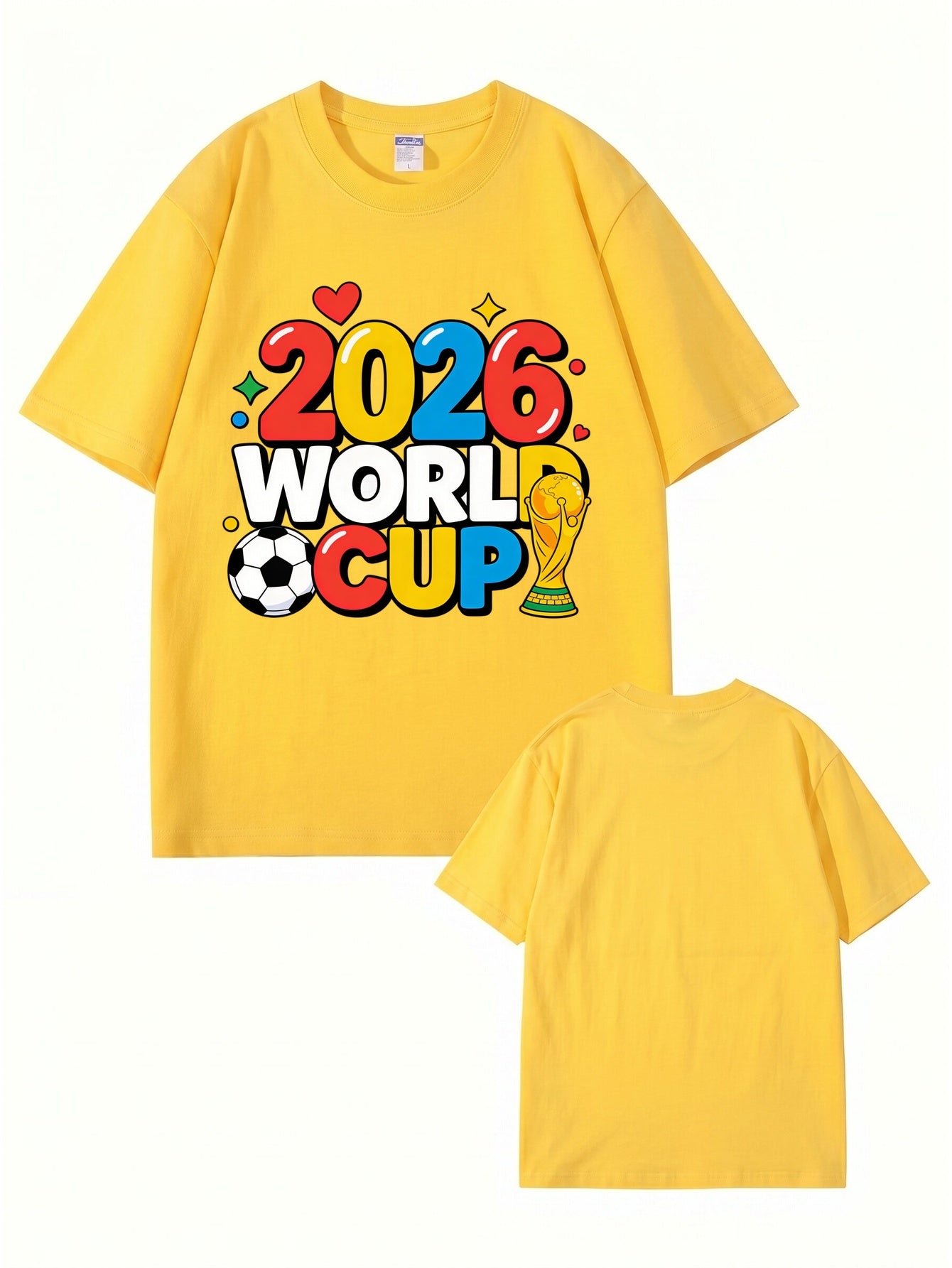 2026 World Cup Soccer Graphic T-Shirt - Premium 100% Cotton Tee