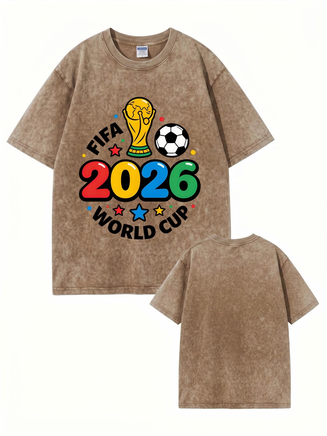 2026 FIFA World Cup Graphic T-Shirt | Vintage Washed Cotton Tee