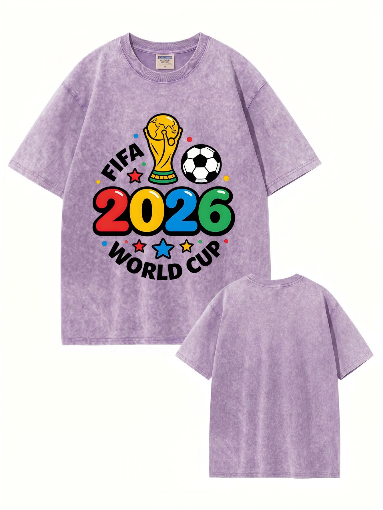 2026 FIFA World Cup Graphic T-Shirt | Vintage Washed Cotton Tee