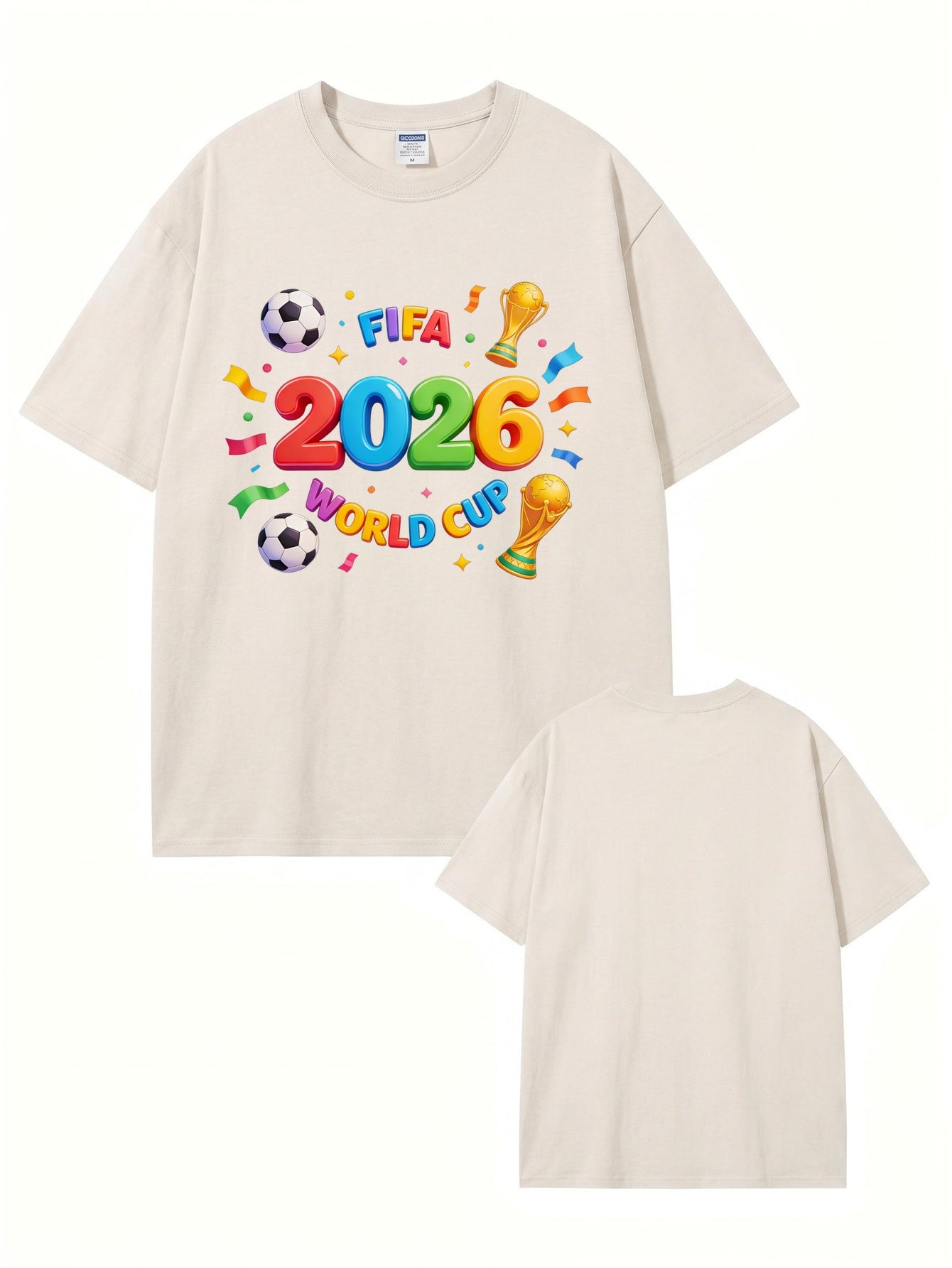 2026 FIFA World Cup Graphic Vintage Washed Cotton T-Shirt