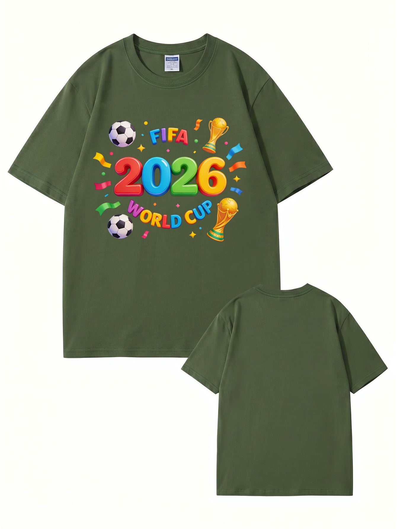 FIFA 2026 World Cup Graphic T-Shirt - Premium 200gsm Cotton Soccer Tee