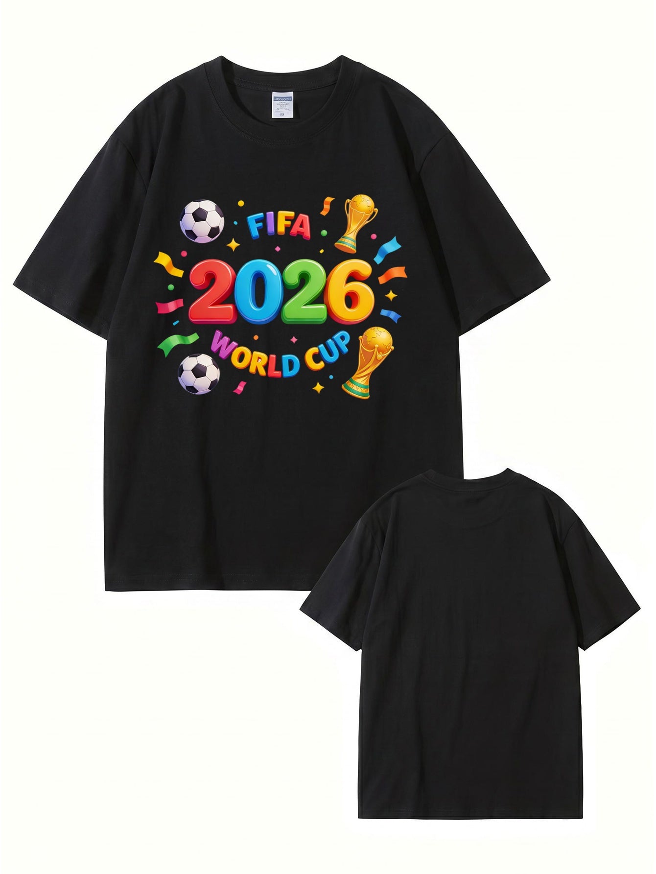 FIFA 2026 World Cup Graphic T-Shirt - Premium 200gsm Cotton Soccer Tee