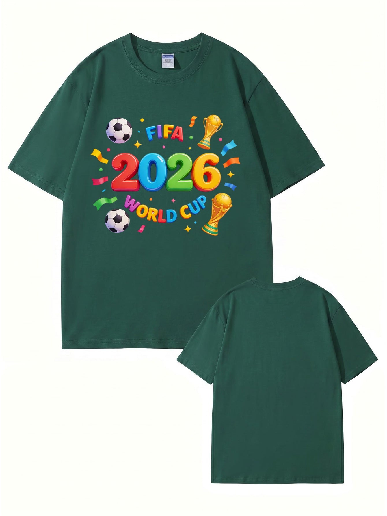 FIFA 2026 World Cup Graphic T-Shirt - Premium 200gsm Cotton Soccer Tee