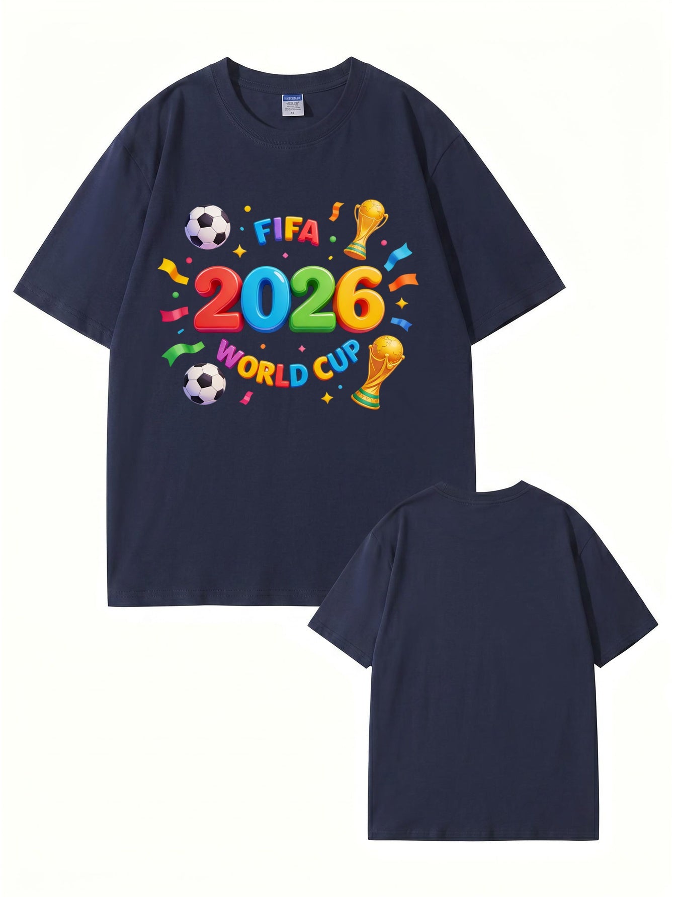 FIFA 2026 World Cup Graphic T-Shirt - Premium 200gsm Cotton Soccer Tee