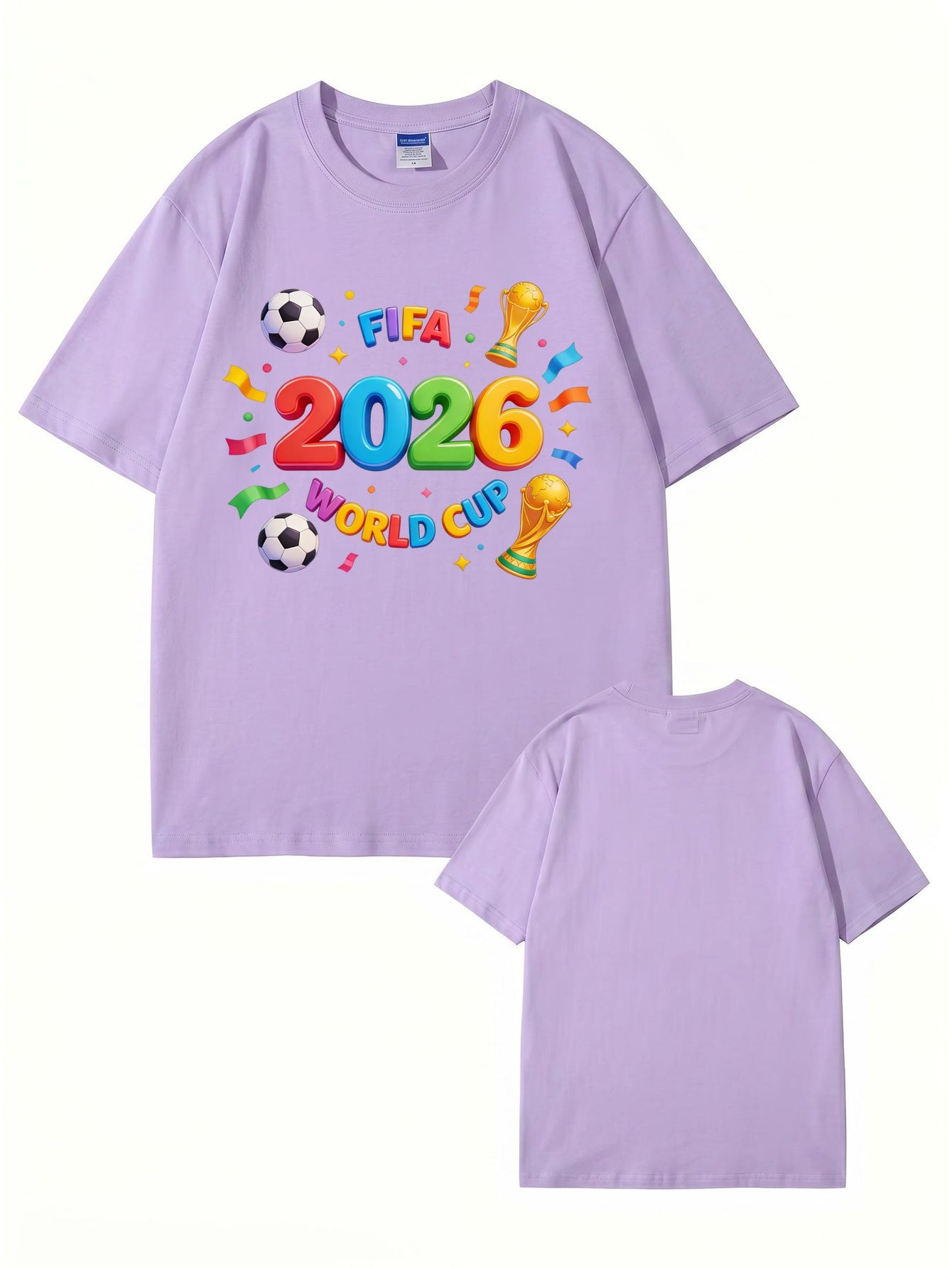 FIFA 2026 World Cup Graphic T-Shirt - Premium 200gsm Cotton Soccer Tee
