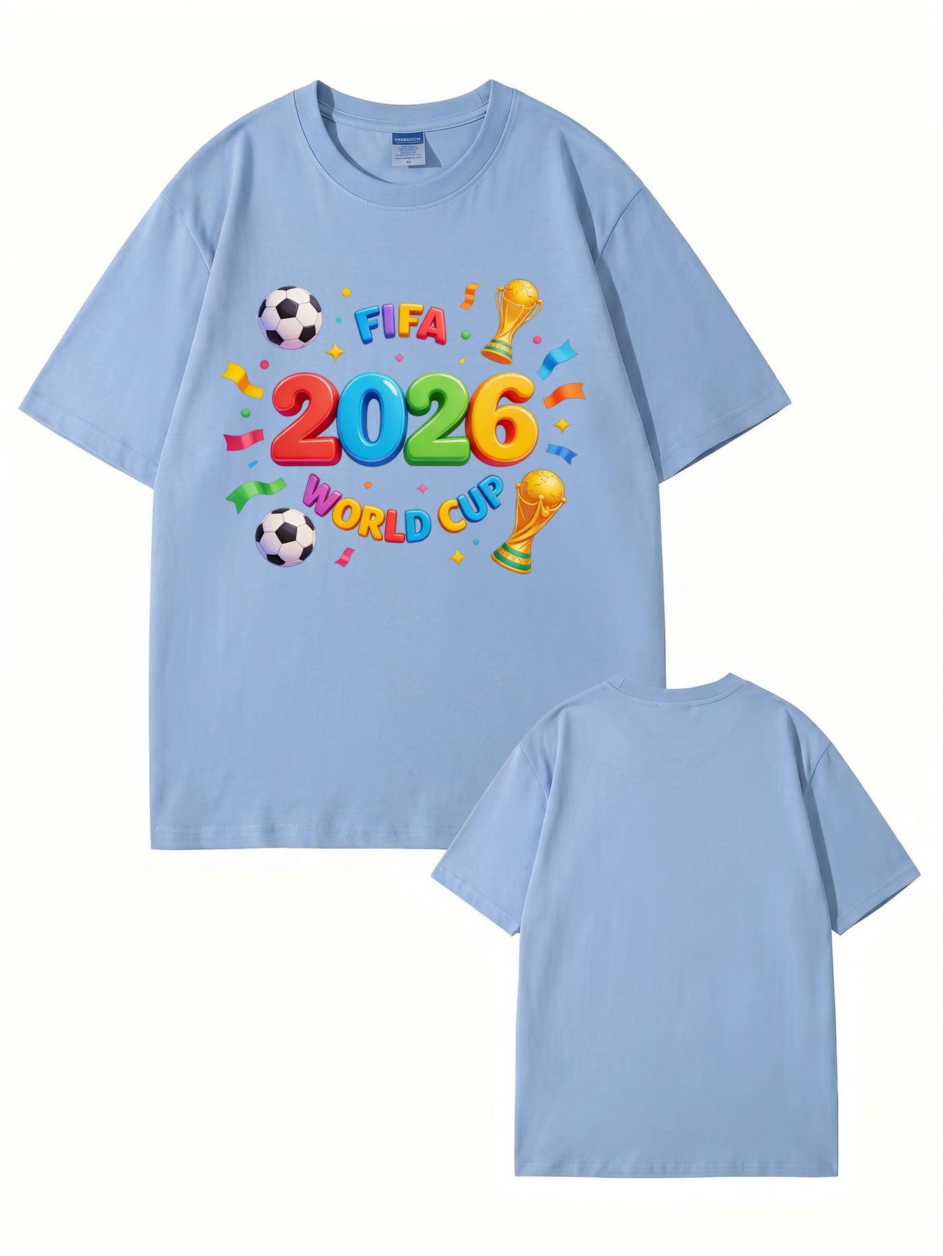 FIFA 2026 World Cup Graphic T-Shirt - Premium 200gsm Cotton Soccer Tee