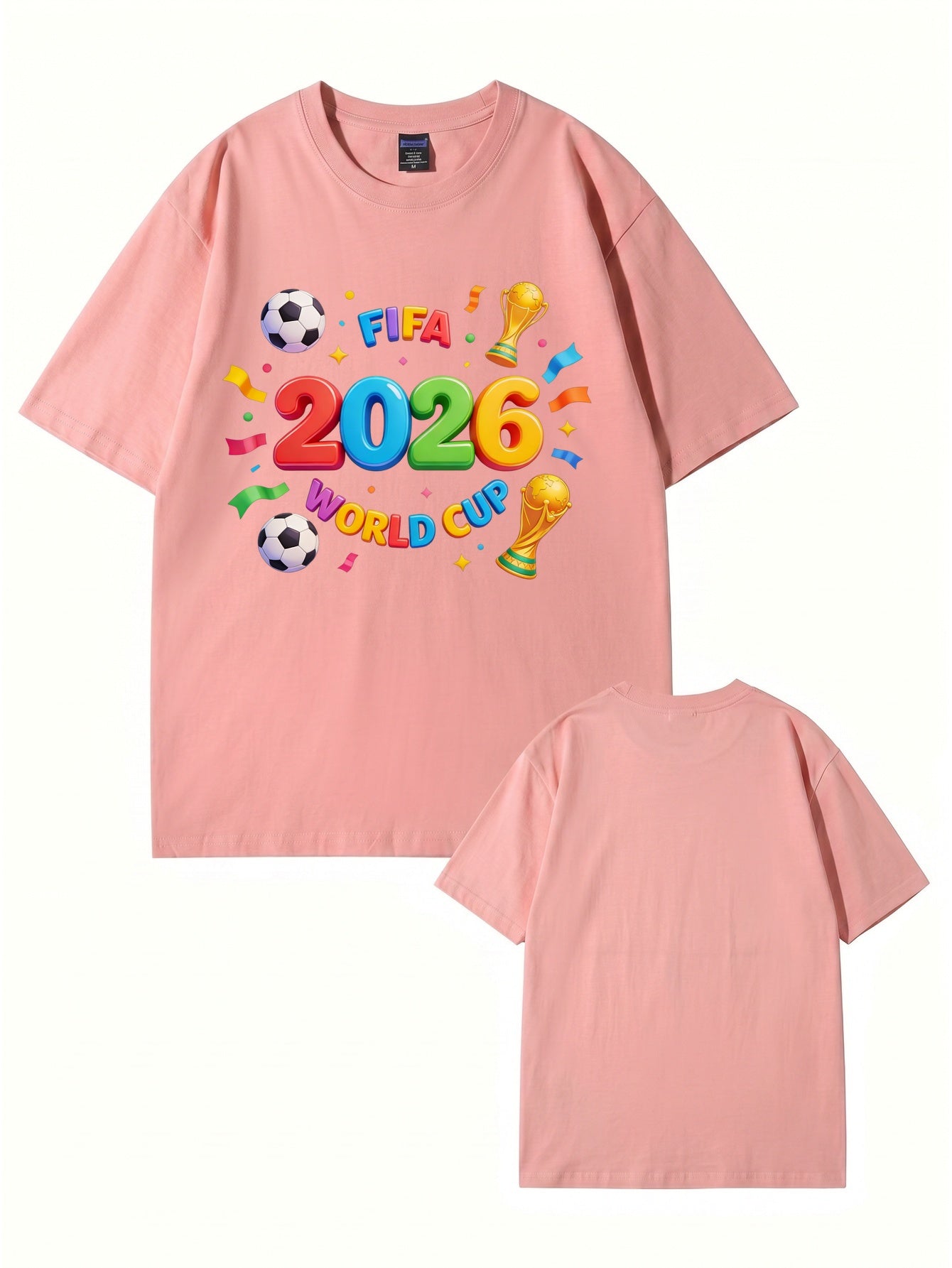 FIFA 2026 World Cup Graphic T-Shirt - Premium 200gsm Cotton Soccer Tee