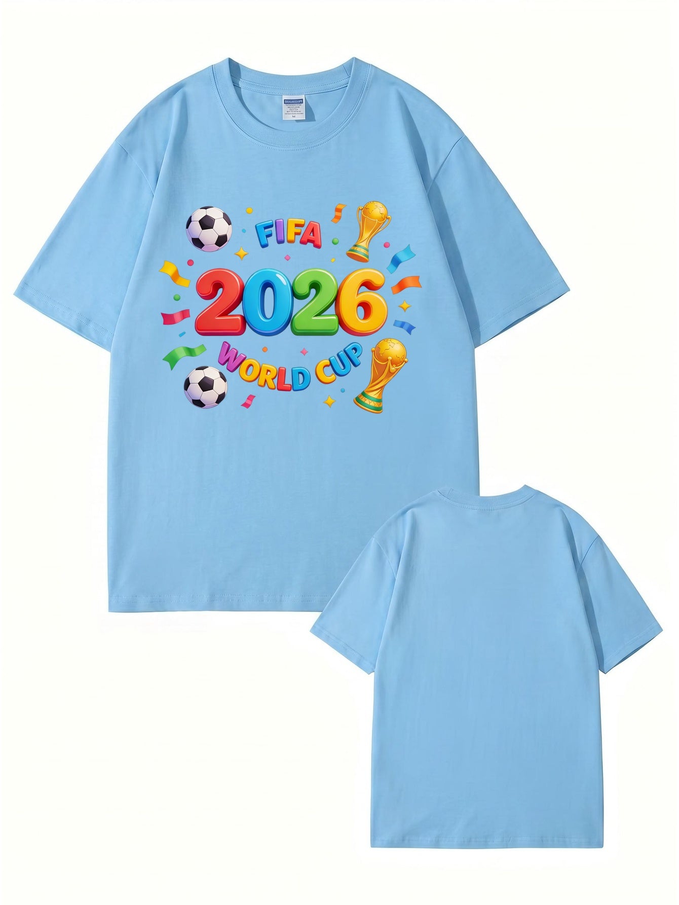 FIFA 2026 World Cup Graphic T-Shirt - Premium 200gsm Cotton Soccer Tee