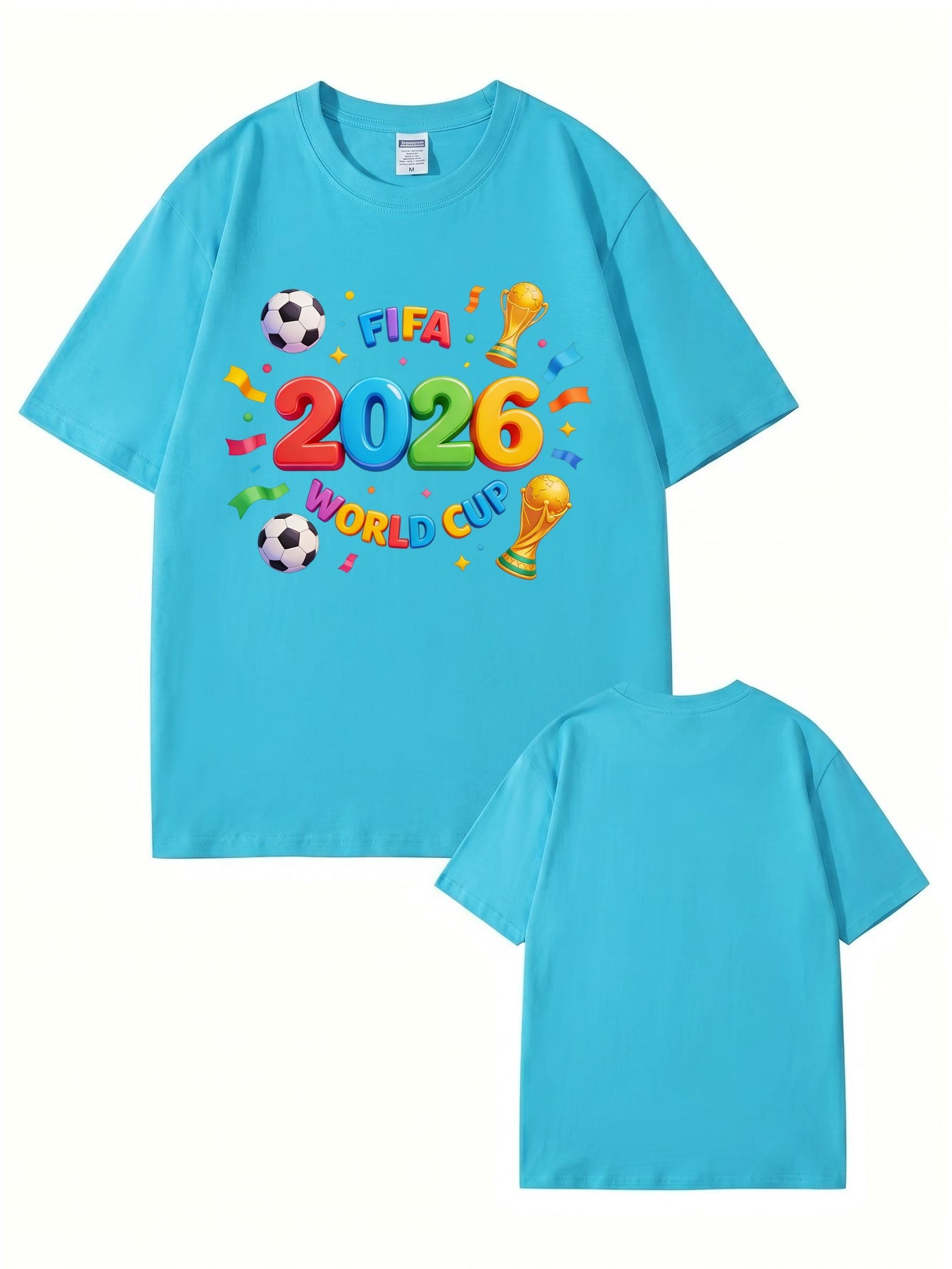 FIFA 2026 World Cup Graphic T-Shirt - Premium 200gsm Cotton Soccer Tee