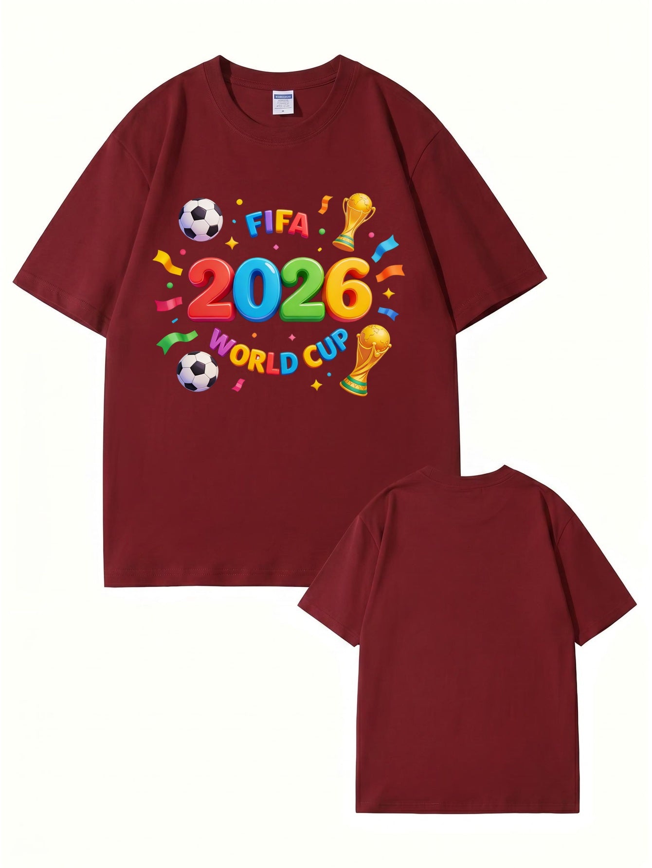 FIFA 2026 World Cup Graphic T-Shirt - Premium 200gsm Cotton Soccer Tee