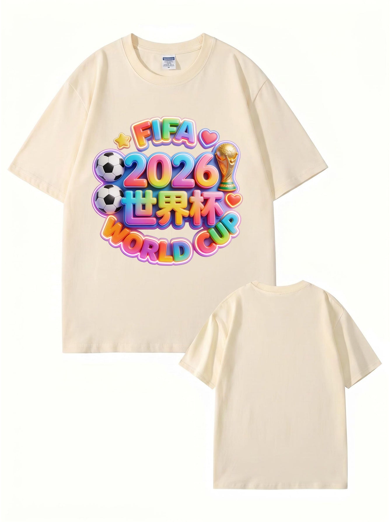 2026 FIFA World Cup Graphic T-Shirt - Vibrant 3D Soccer Fan Tee