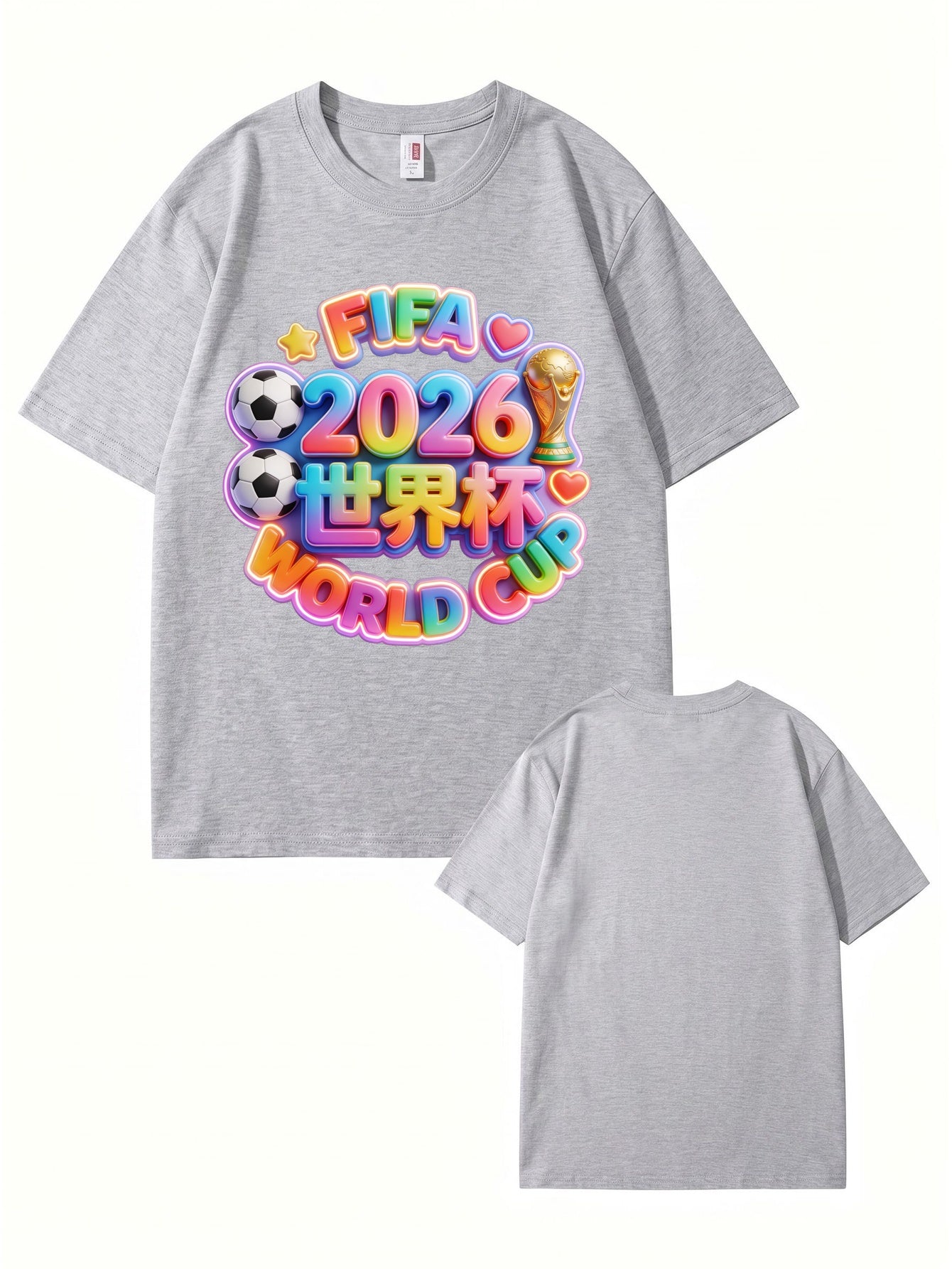 2026 FIFA World Cup Graphic T-Shirt - Vibrant 3D Soccer Fan Tee